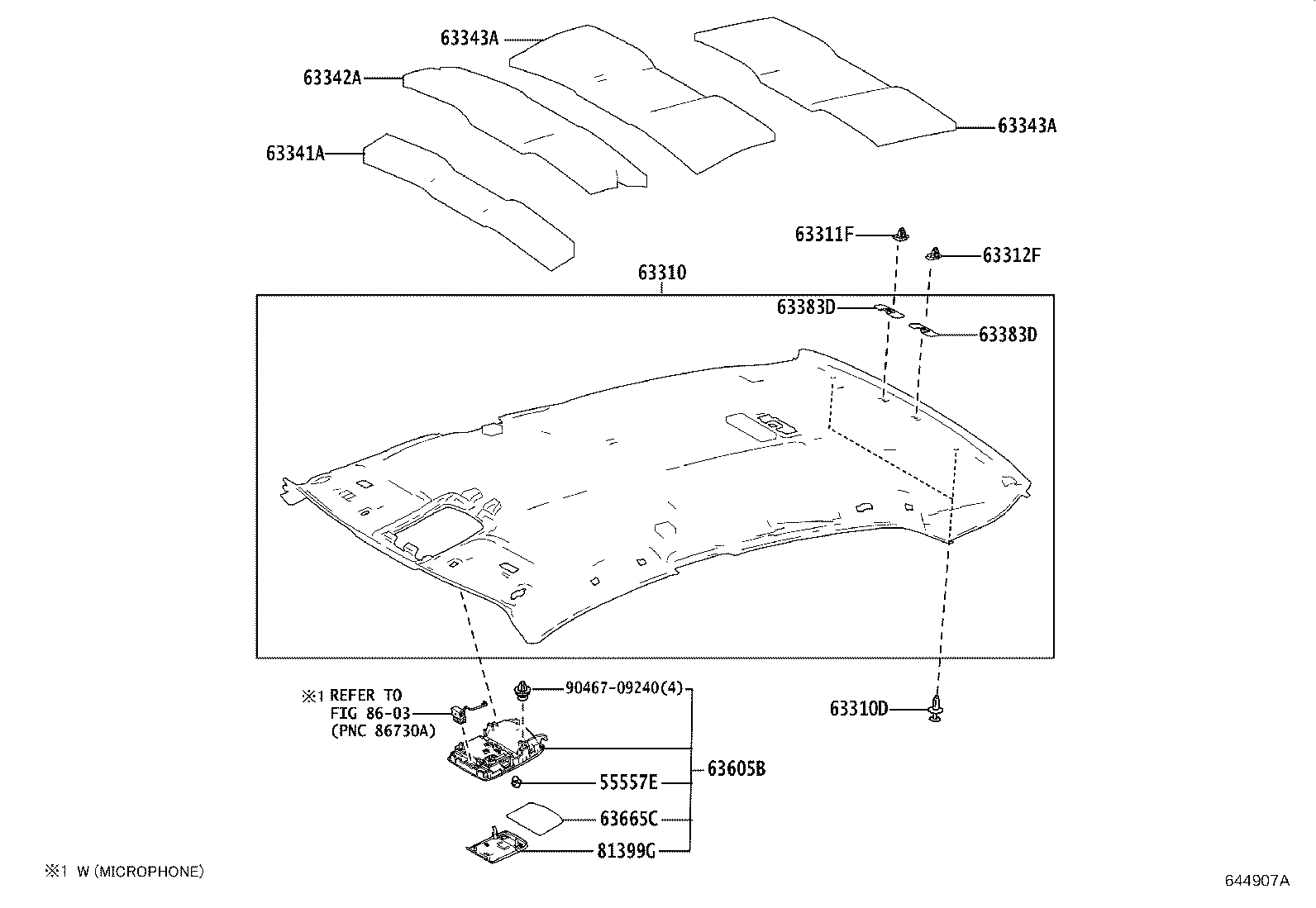 63344-06250 SILENCER, ROOF, NO.4 product image