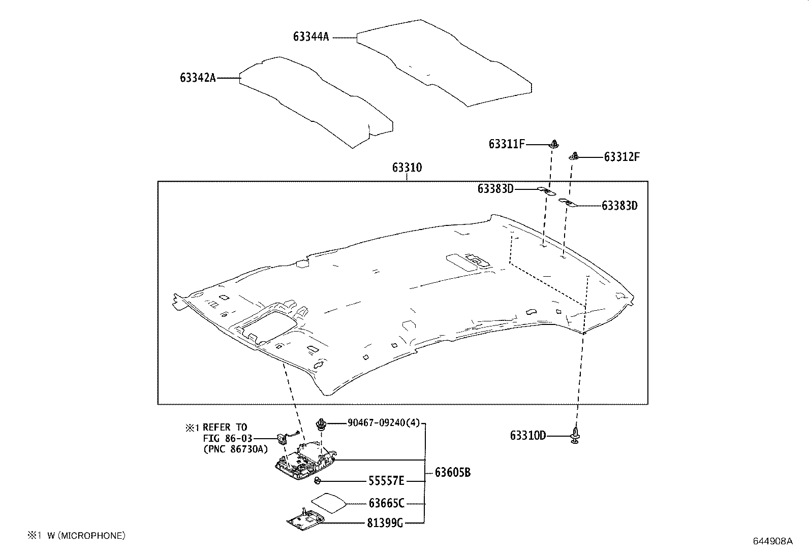 63344-06250 SILENCER, ROOF, NO.4 product image