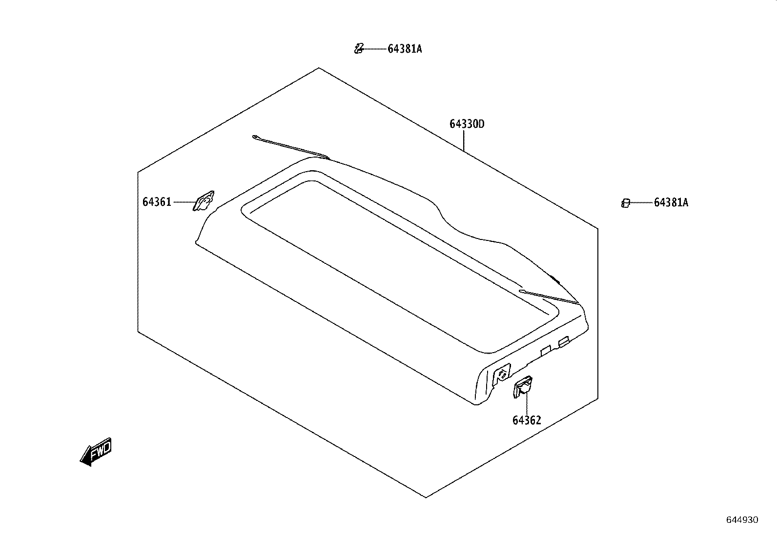 58570-WC002 CARPET, LUGGAGE COMPARTMENT FLOOR product image