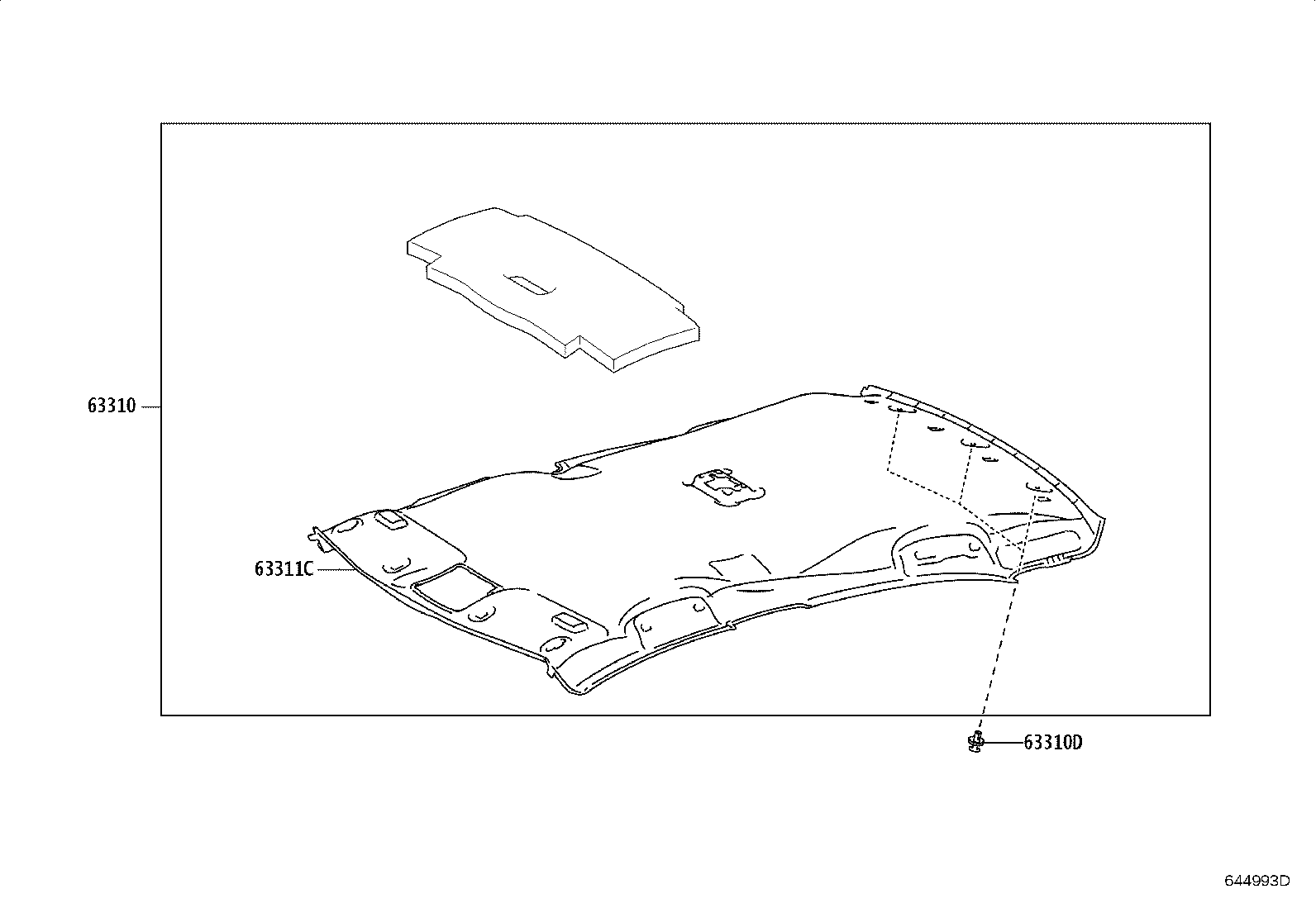 63341-02580 PAD, ROOF SILENCER, NO.1 product image