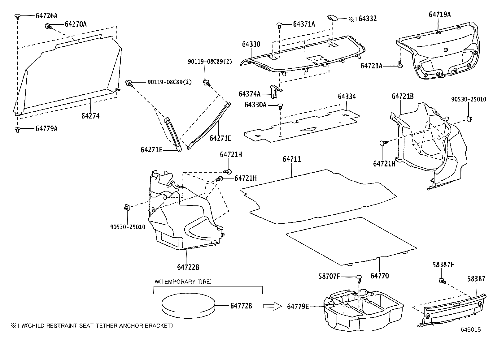 64770-0D430 COVER ASSY, SPARE WHEEL product image