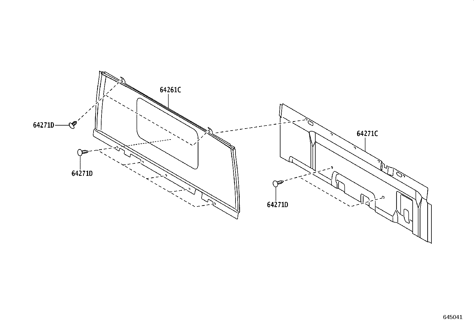 64271-37741-B0 TRIM, BACK PANEL product image