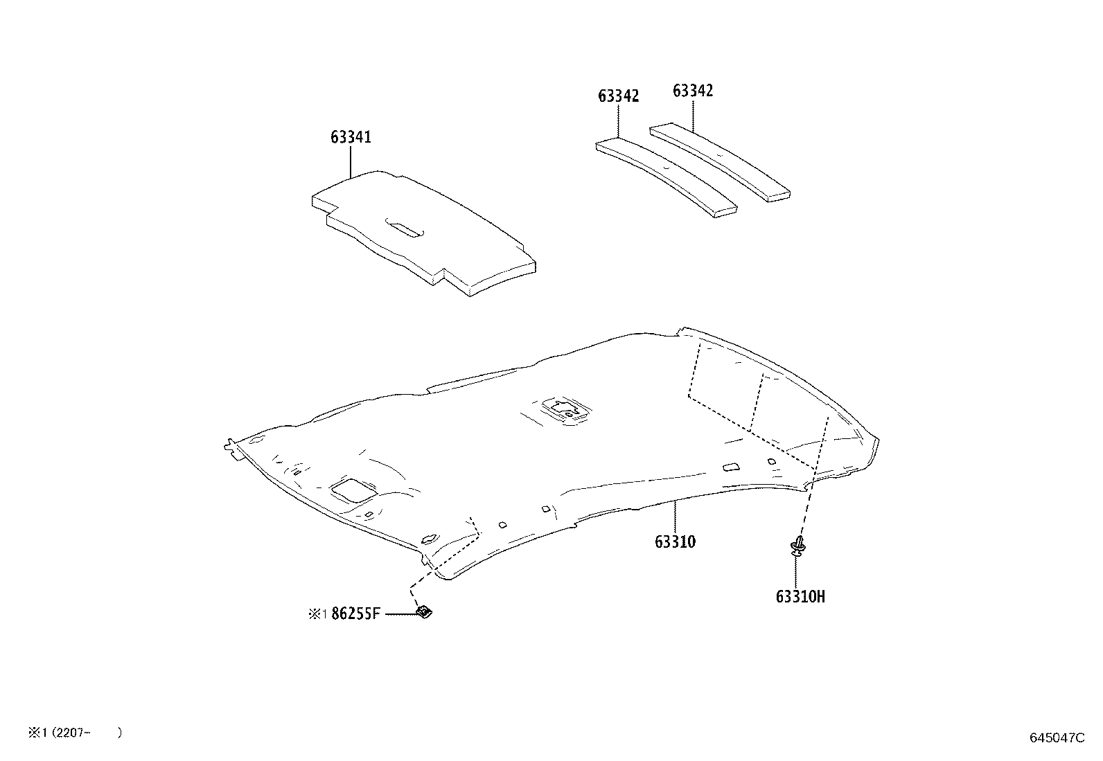 63306-02230-A0 TRIM SUB-ASSY, SUNSHADE product image
