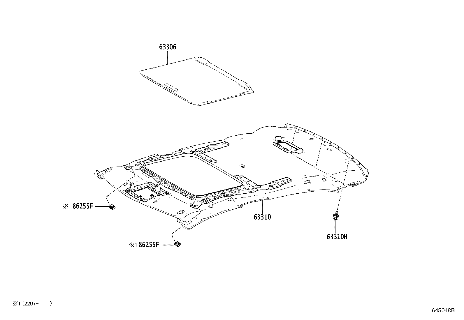 63306-02230-A0 TRIM SUB-ASSY, SUNSHADE product image