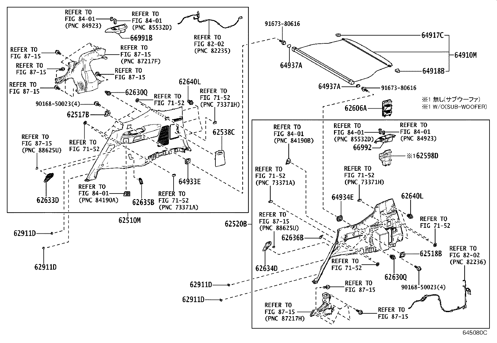 62170-60170 AIR BAG ASSY, CURTAIN SHIELD, RH product image
