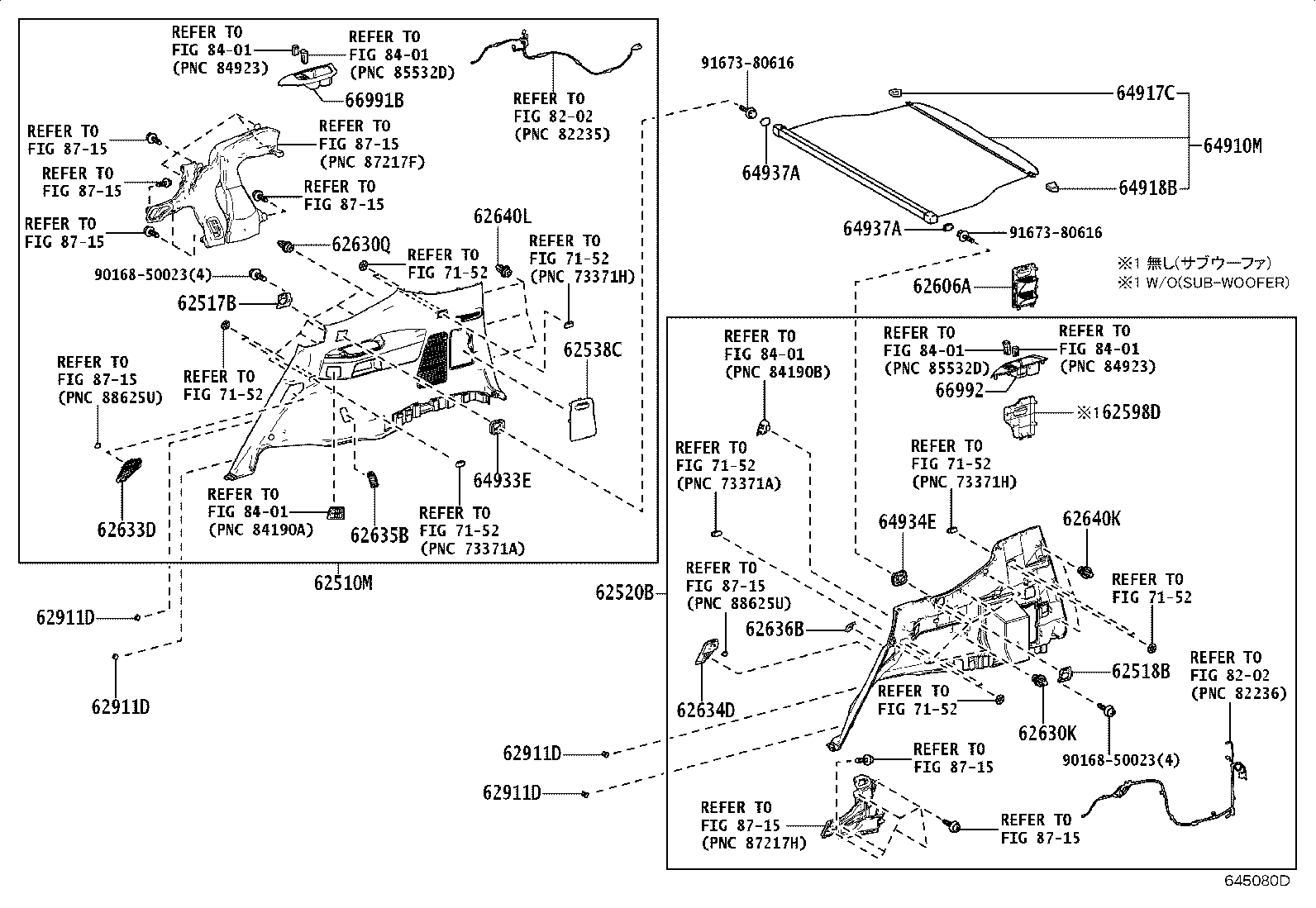 62170-60170 AIR BAG ASSY, CURTAIN SHIELD, RH product image