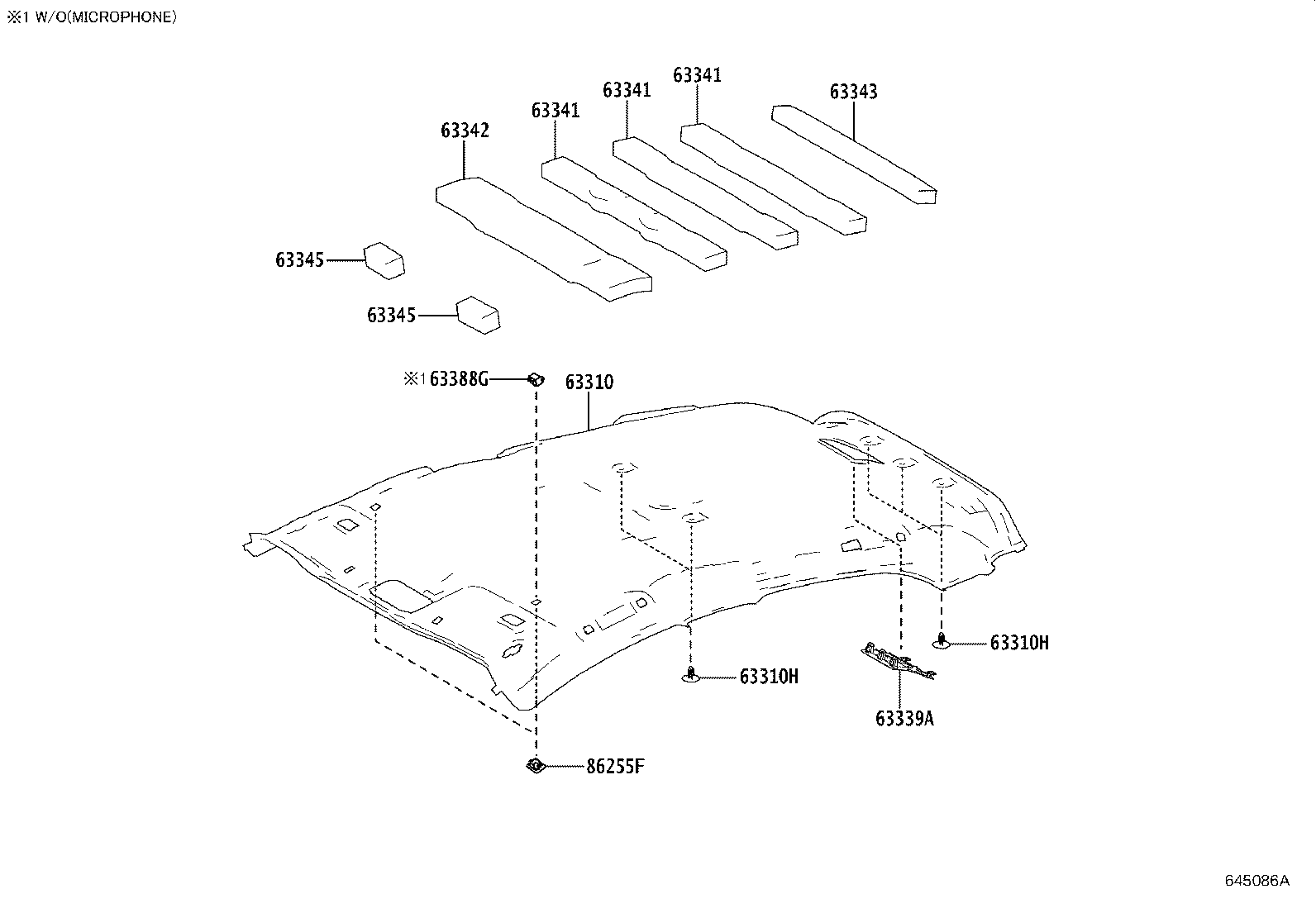 63341-0D600 PAD, ROOF SILENCER, NO.1 product image