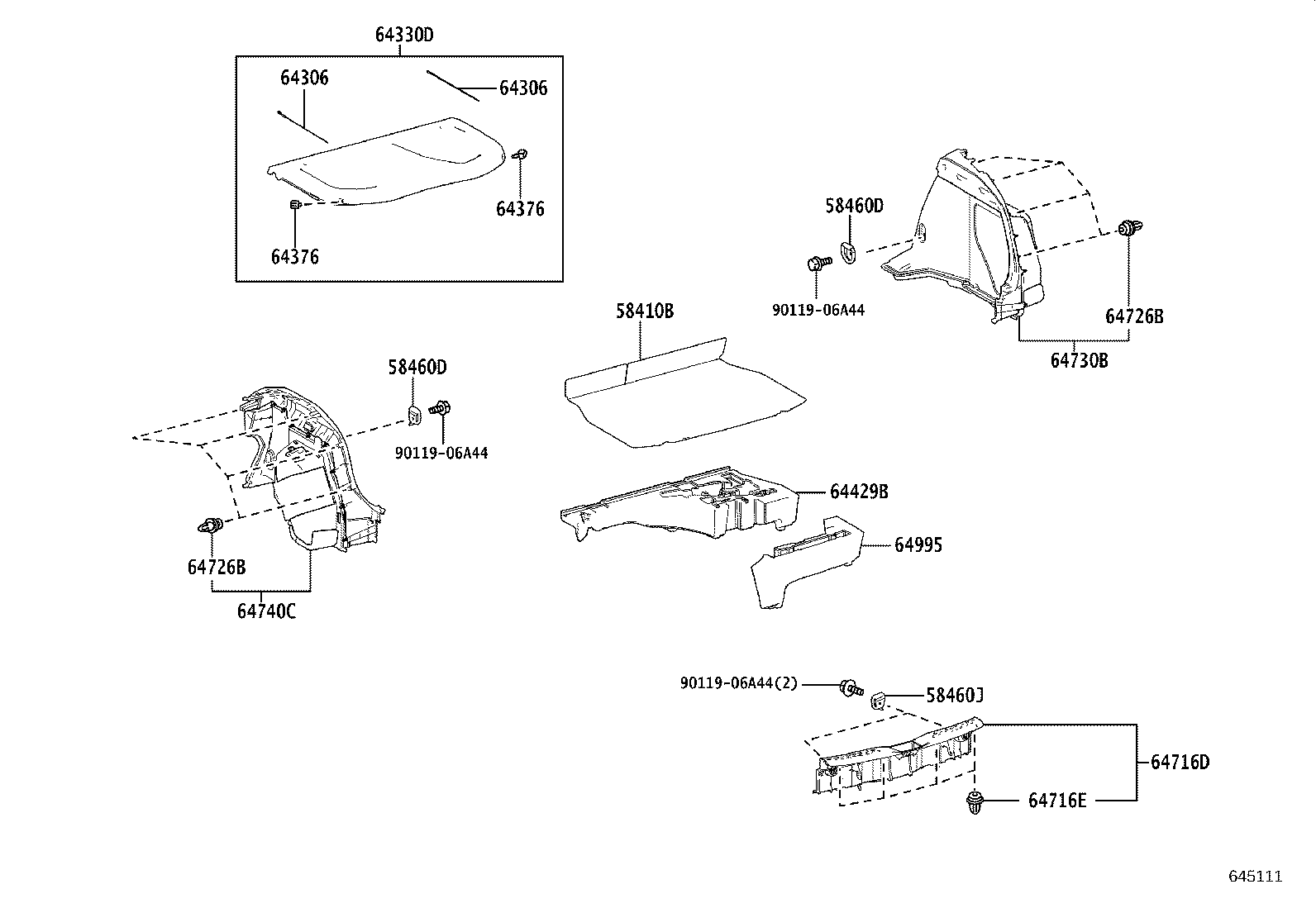 64995-F4110 BOX, DECK FLOOR, RH product image