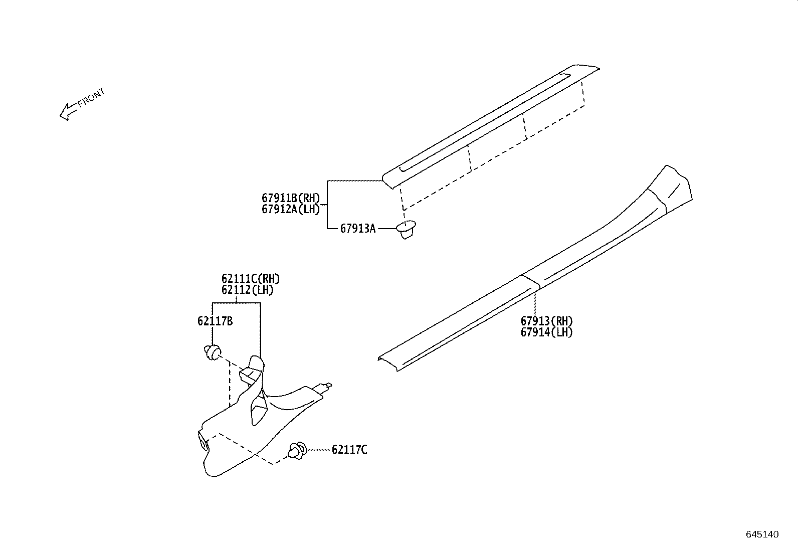 SU003-10182 BOARD, COWL SIDE TRIM, LH product image