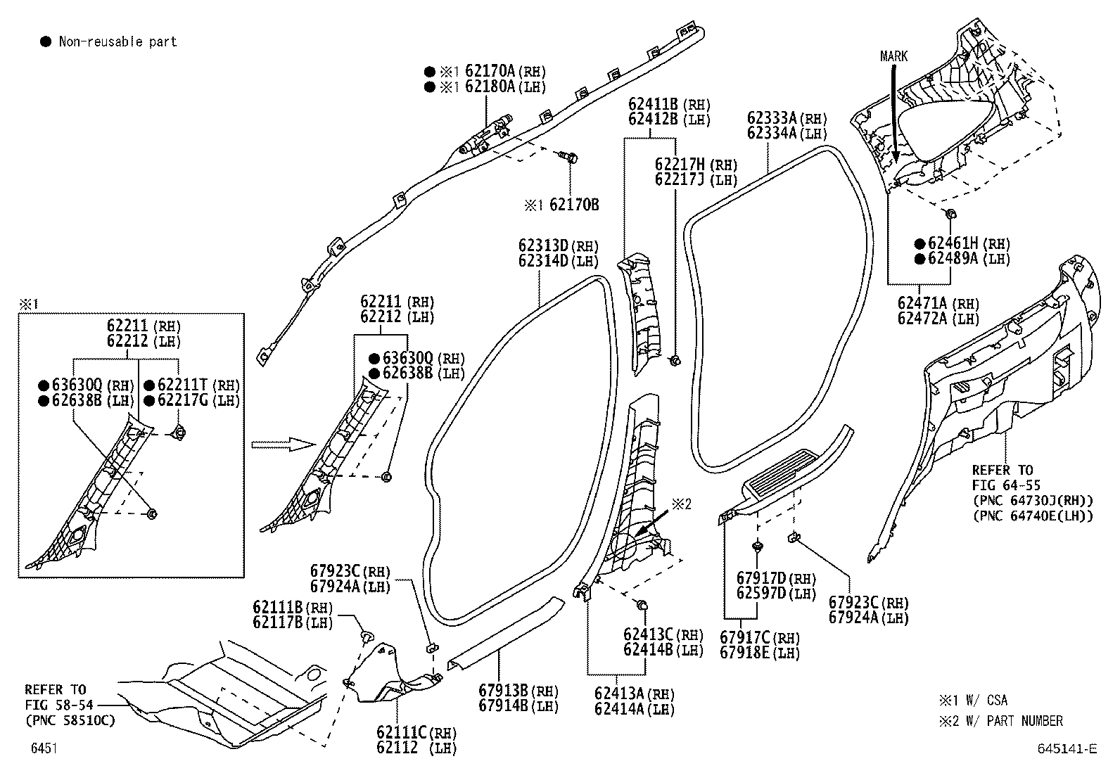 Toyota 62333-BZ310-C0 TRIM, REAR DOOR OPENING, RH