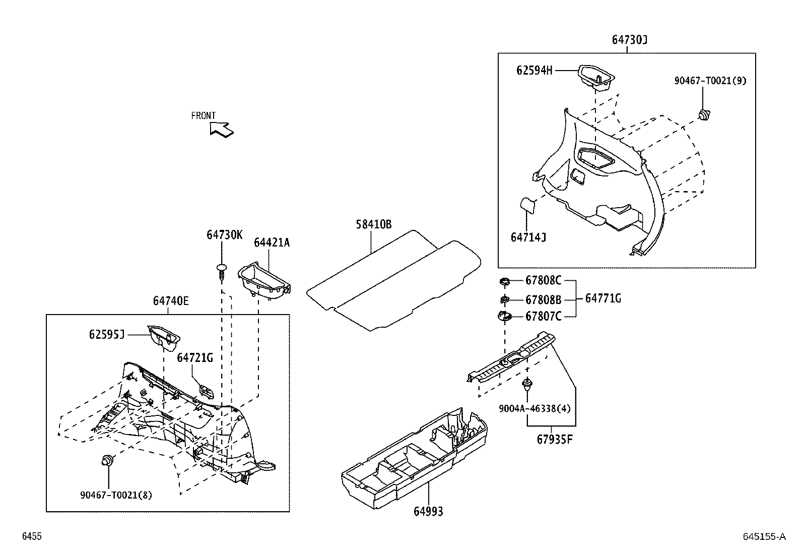 Toyota 64421-BZ030-C0 TRAY, LUGGAGE COMPARTMENT