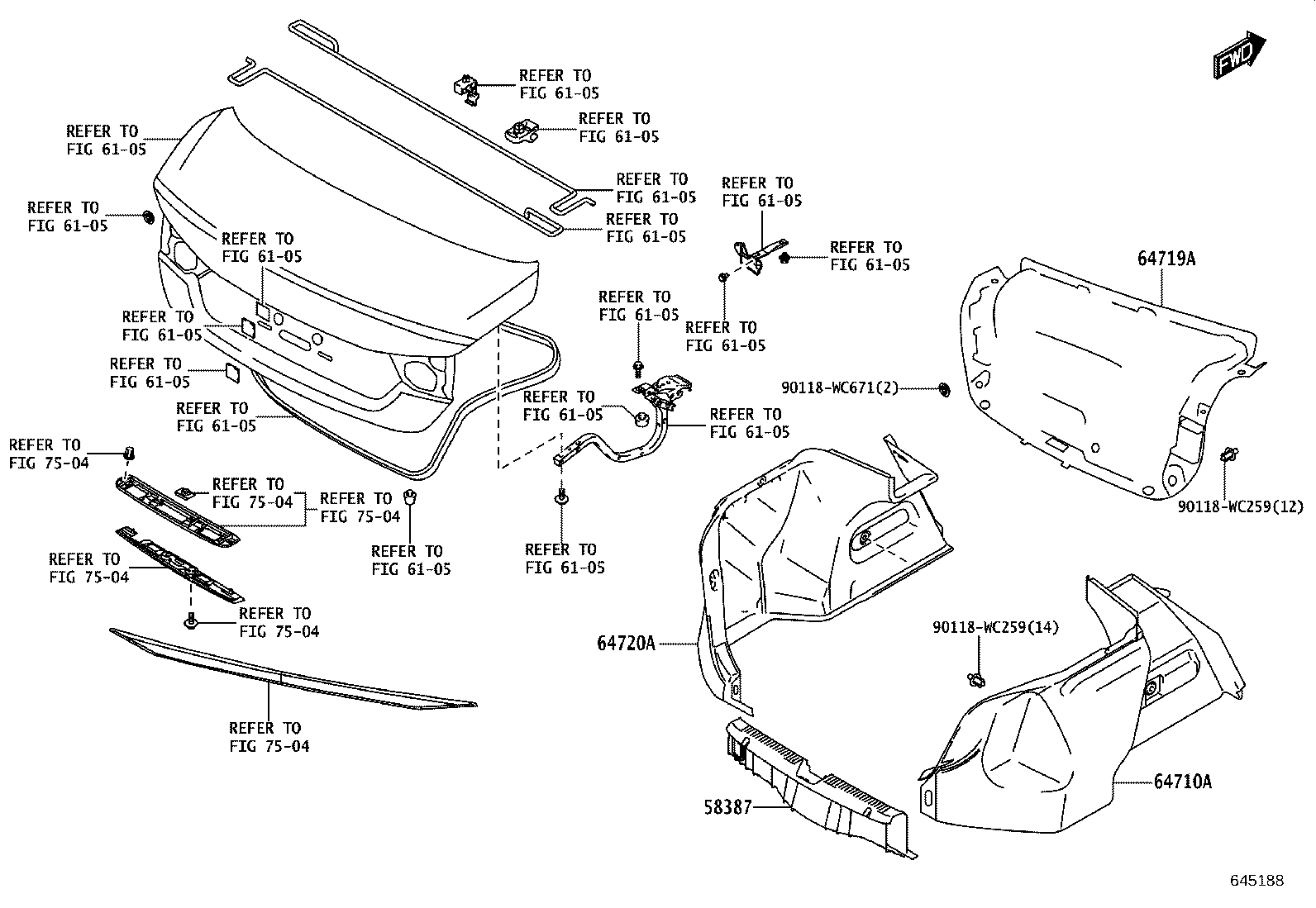 64330-WC003 PANEL ASSY, PACKAGE TRAY TRIM product image
