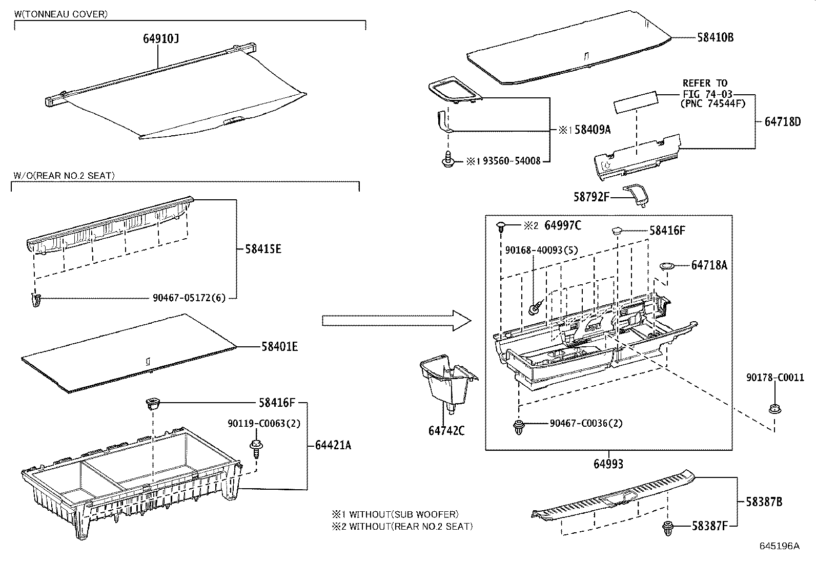 64421-0E030 TRAY, LUGGAGE COMPARTMENT product image