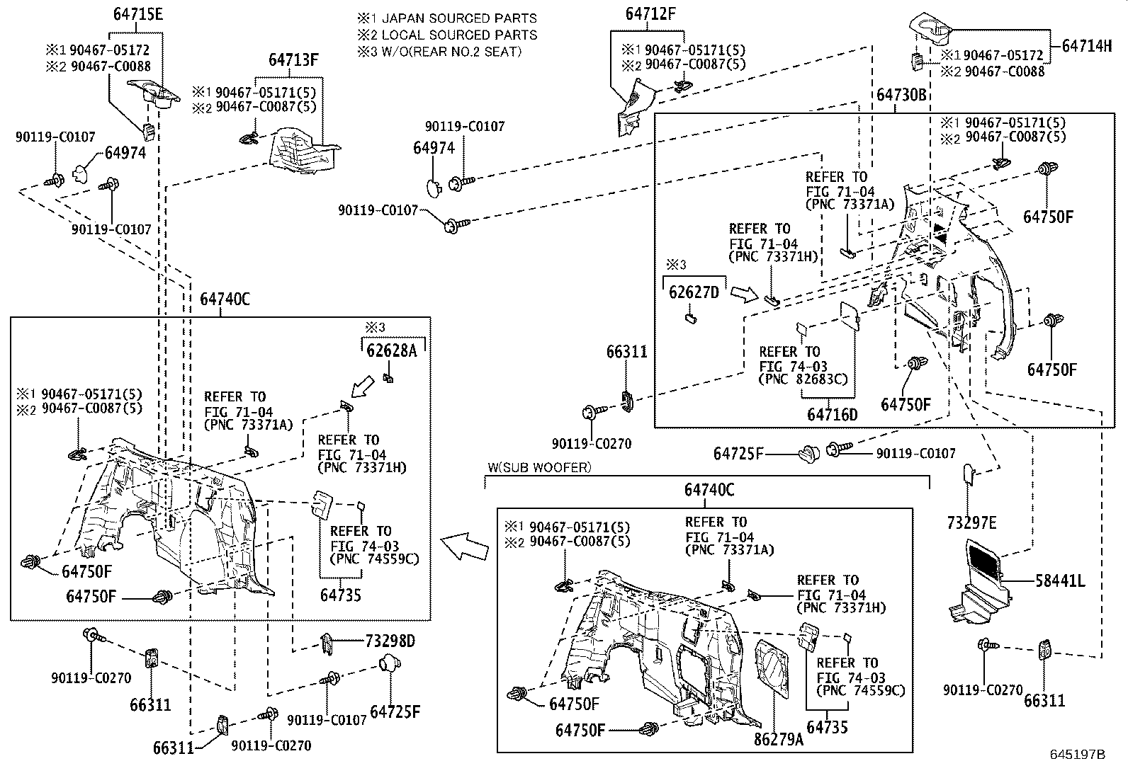 64421-0E030 TRAY, LUGGAGE COMPARTMENT product image