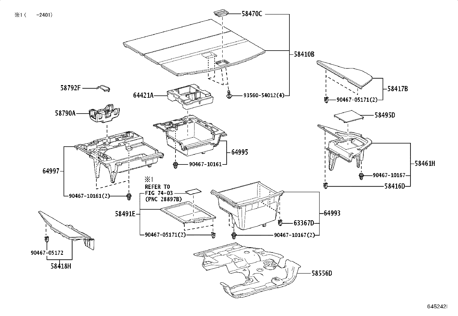 64740-78040-C0 PANEL ASSY, DECK TRIM SIDE, LH product image
