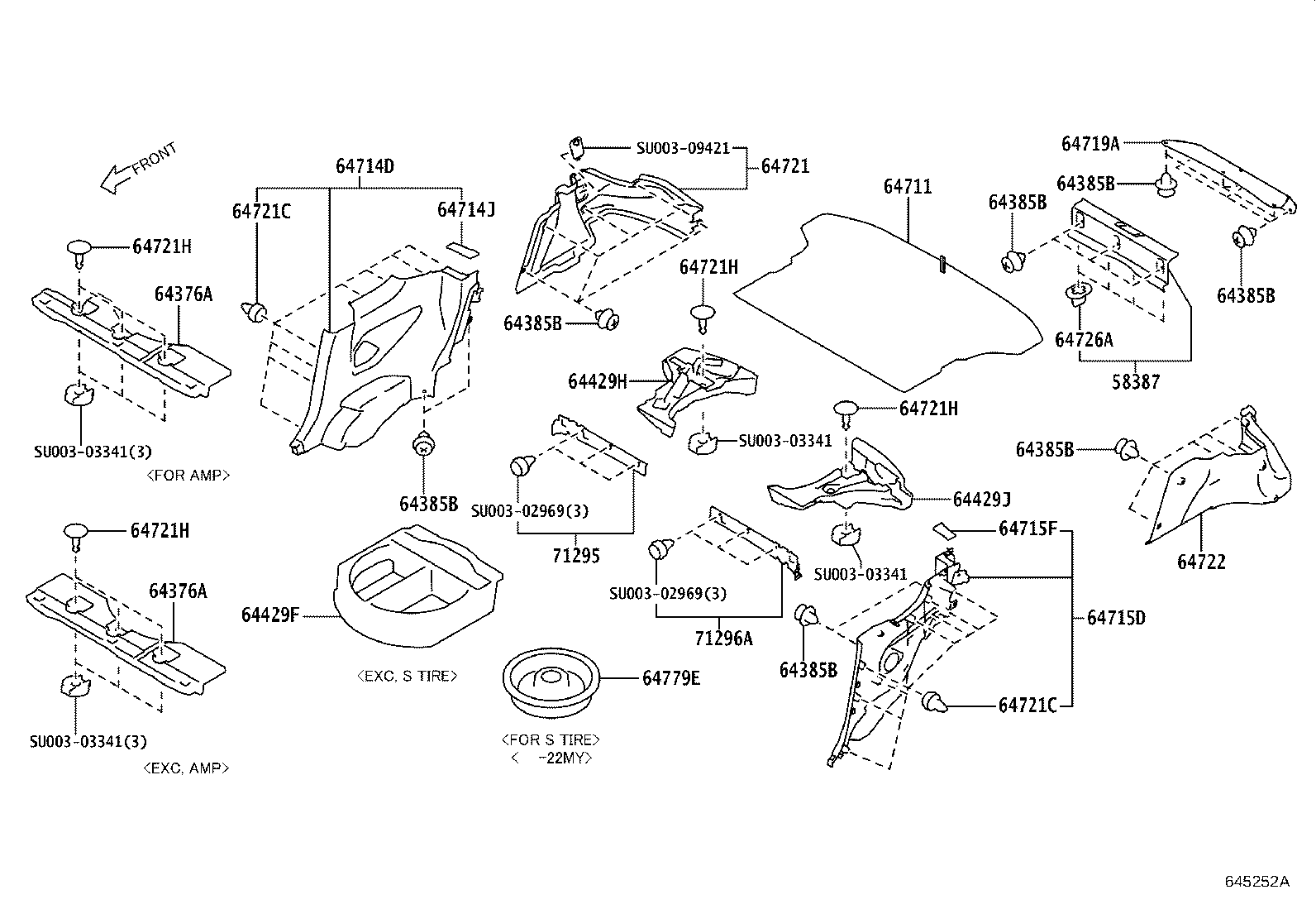 Toyota SU003-09417 PLATE, REAR FLOOR FINISH