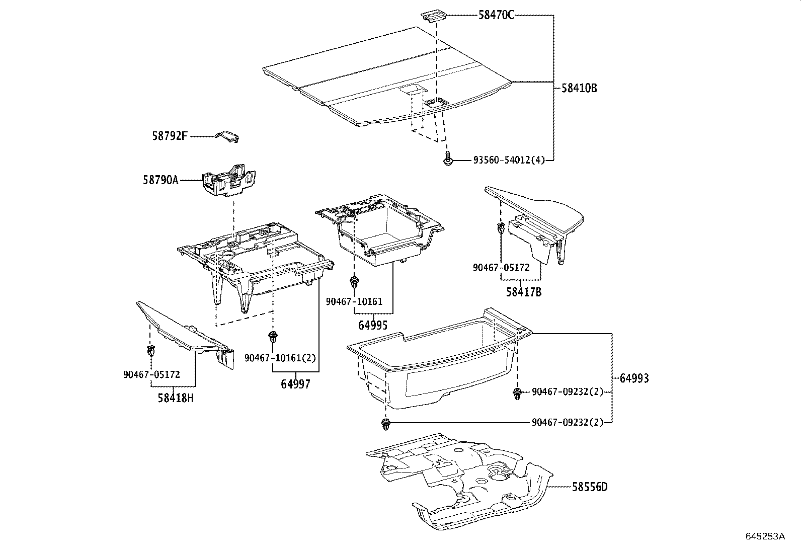 Toyota 58790-78040 CARRIER ASSY, JACK