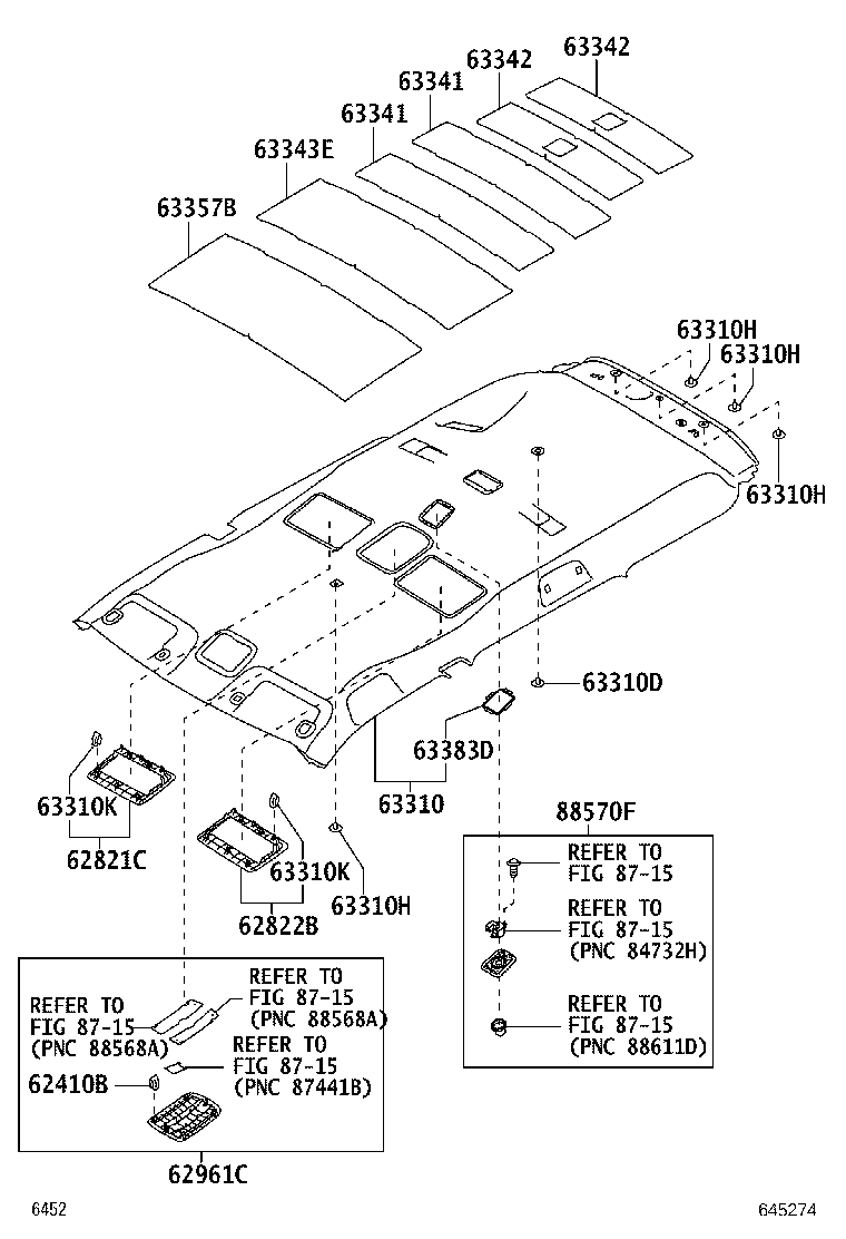 63357-BZ080 SILENCER, ROOF product image