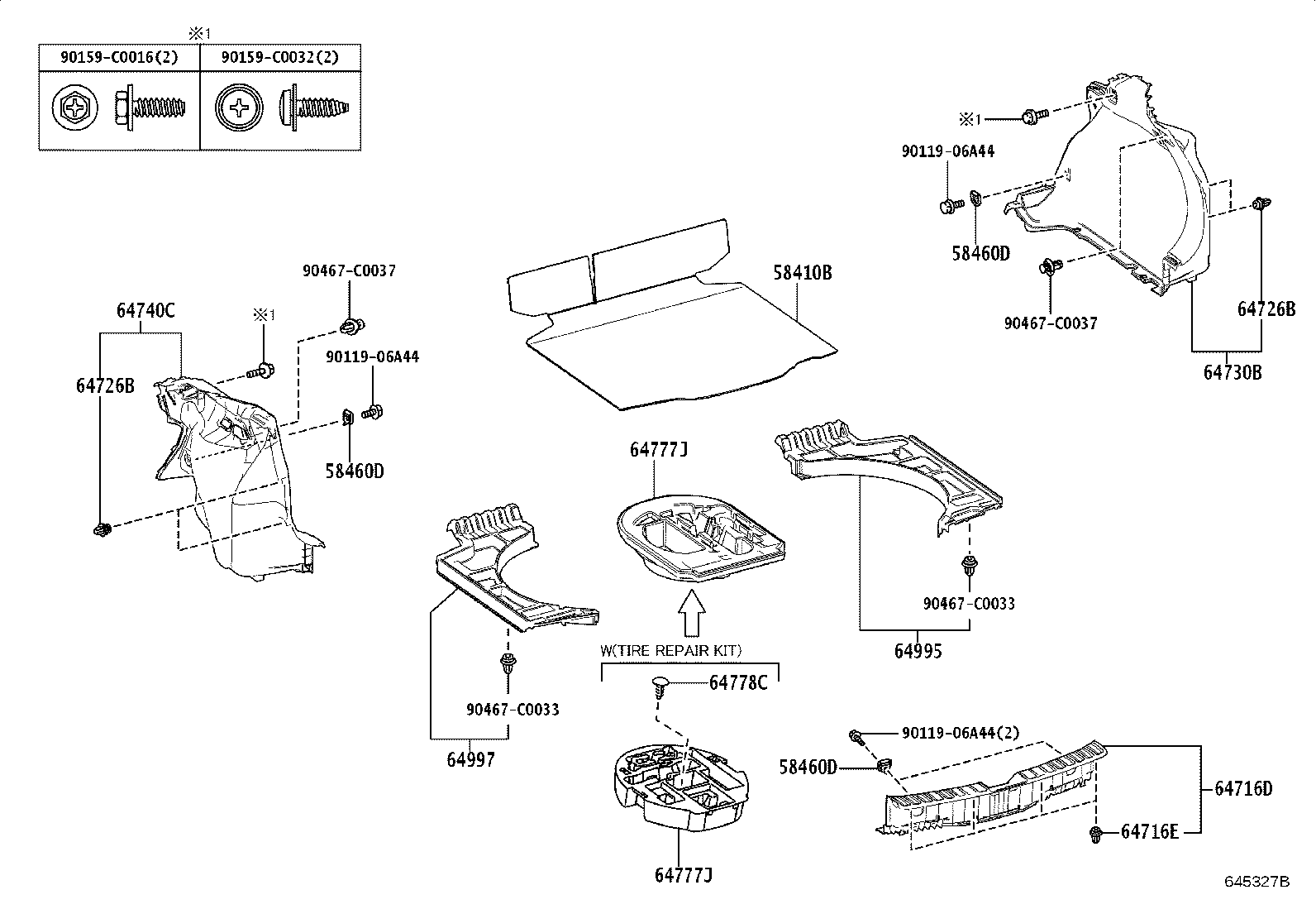 64777-0A090 CUSHION, SPARE WHEEL product image