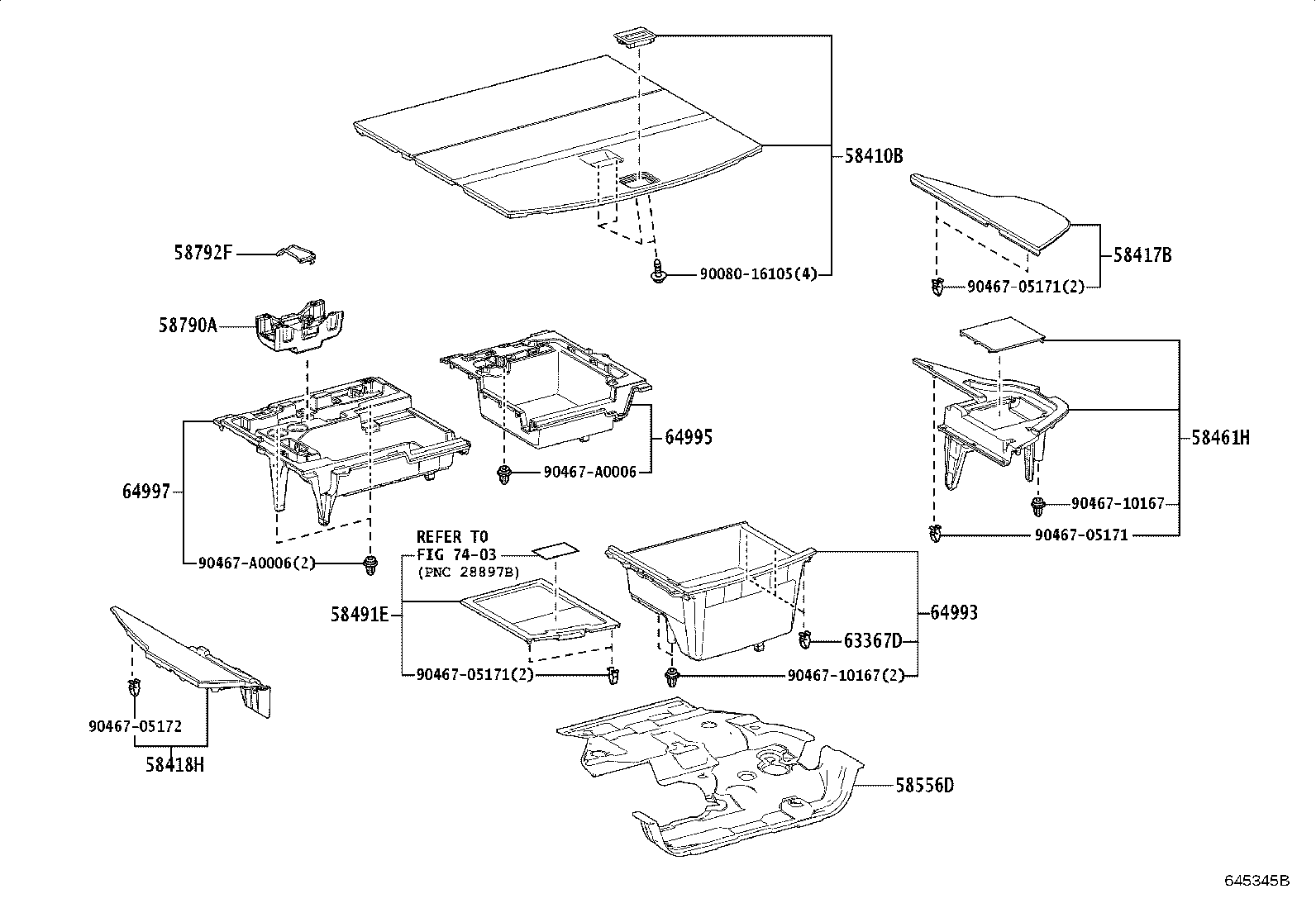 Toyota 58387-F6010-C0 PLATE, REAR FLOOR FINISH