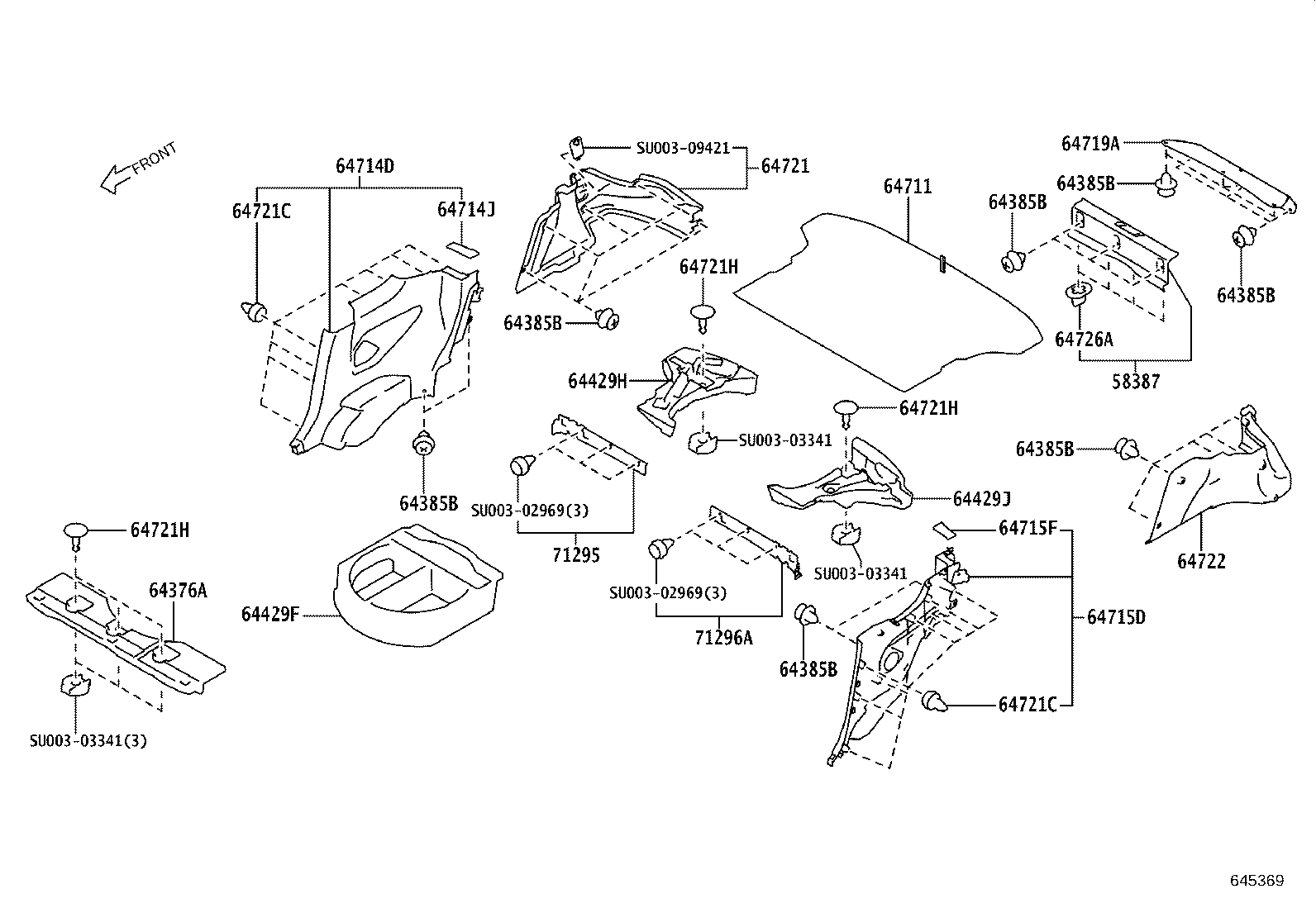 SU003-08201 BOX, LUGGAGE COMPARTMENT TRIM product image