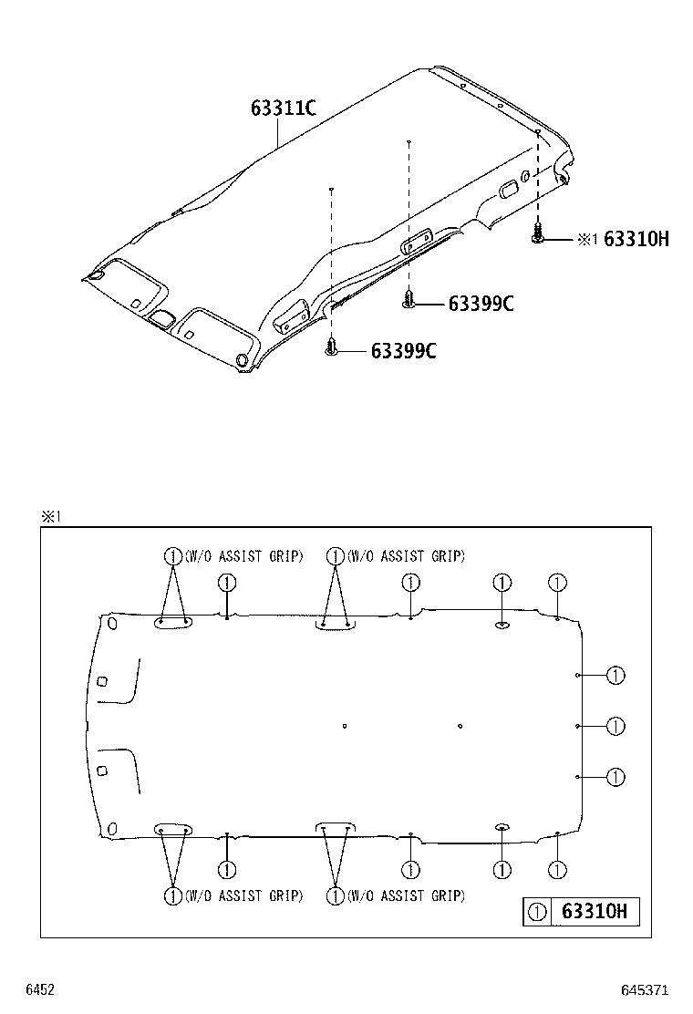 9004A-46358 CLIP(FOR ROOF HEADLINING) product image