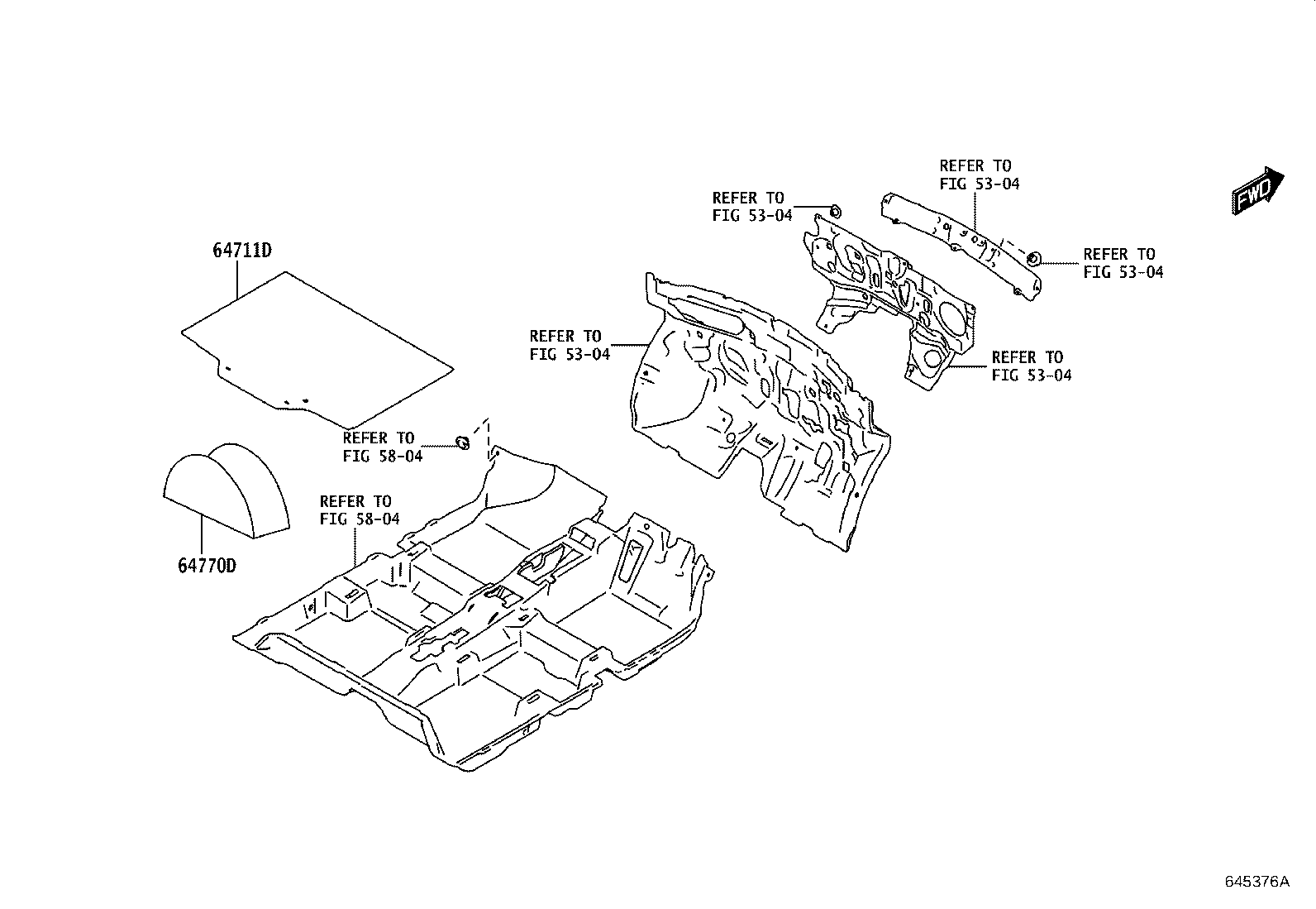 64336-WC001 PAD, PACKAGE TRAY TRIM, NO.1 product image