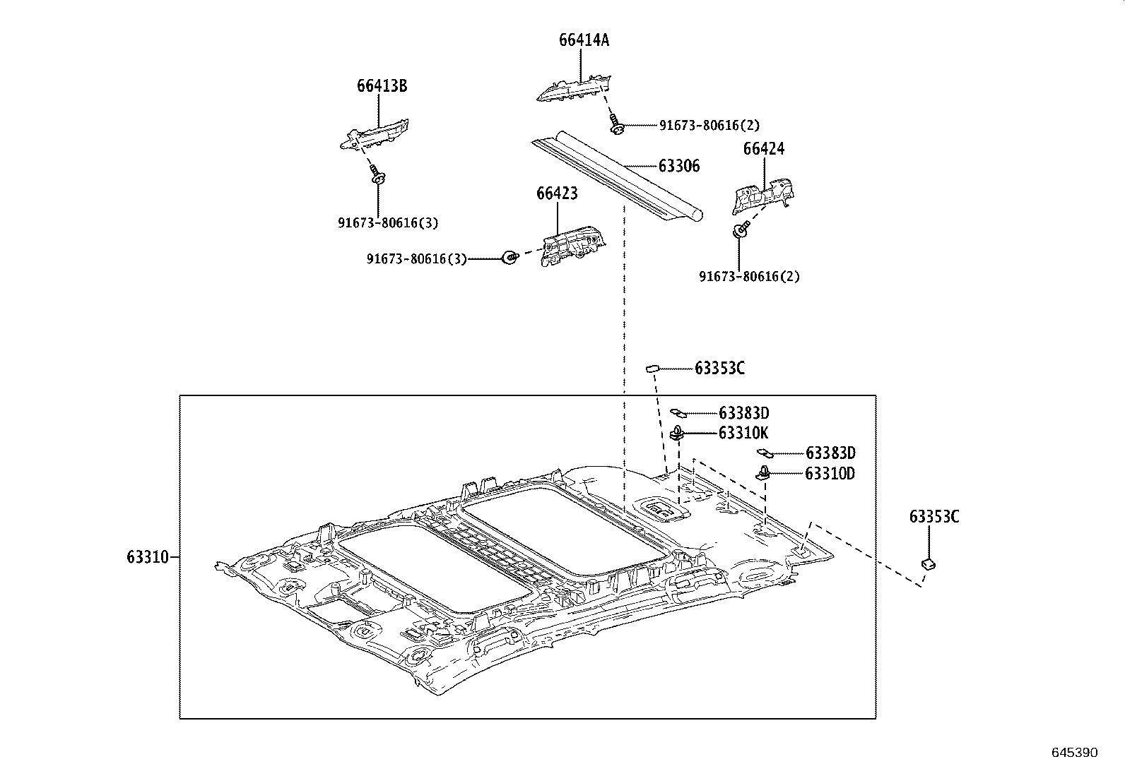 66413-42150 SPACER, SIDE RAIL, FRONT RH product image