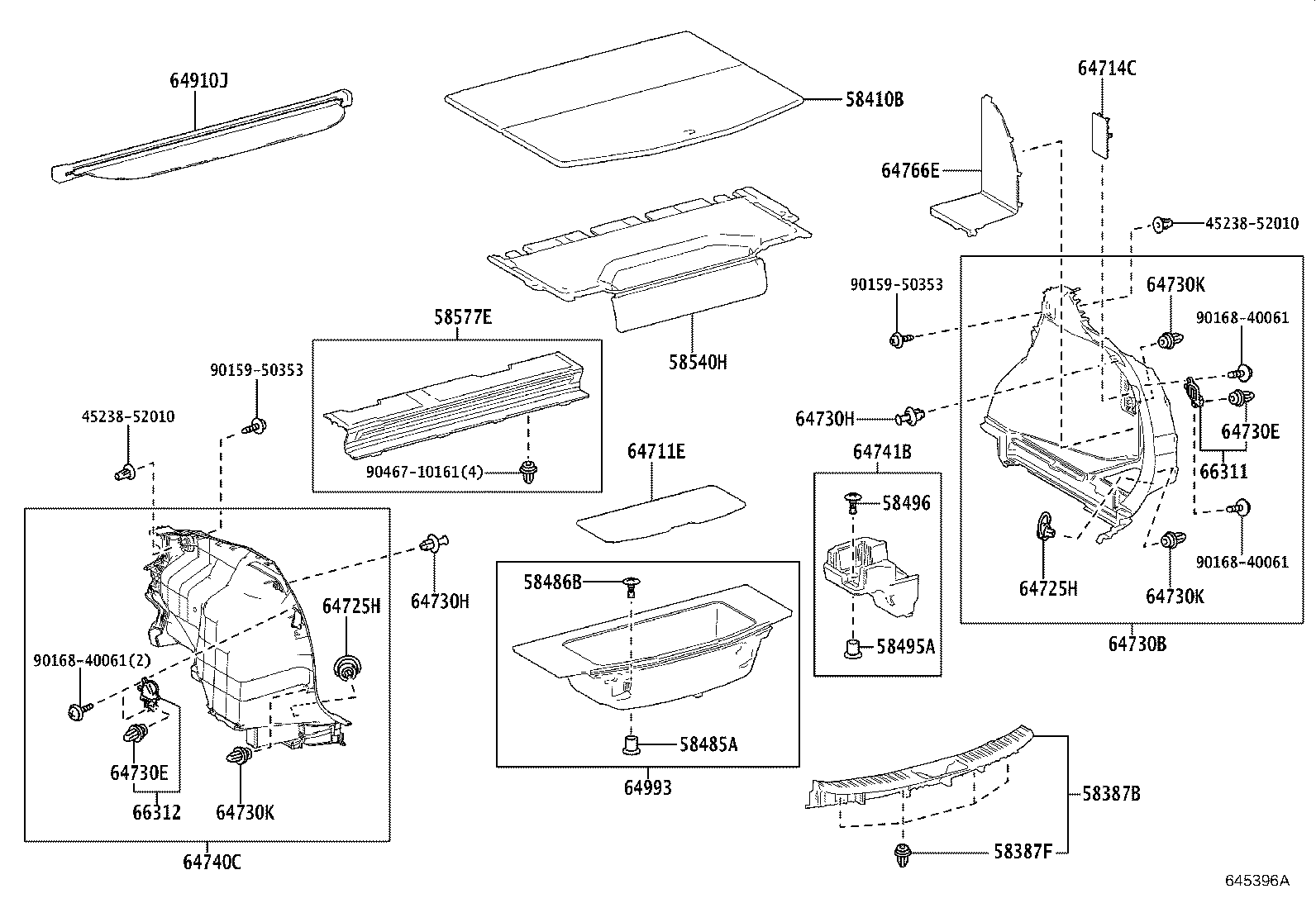 Toyota 58410-42140-C0 BOARD ASSY, DECK