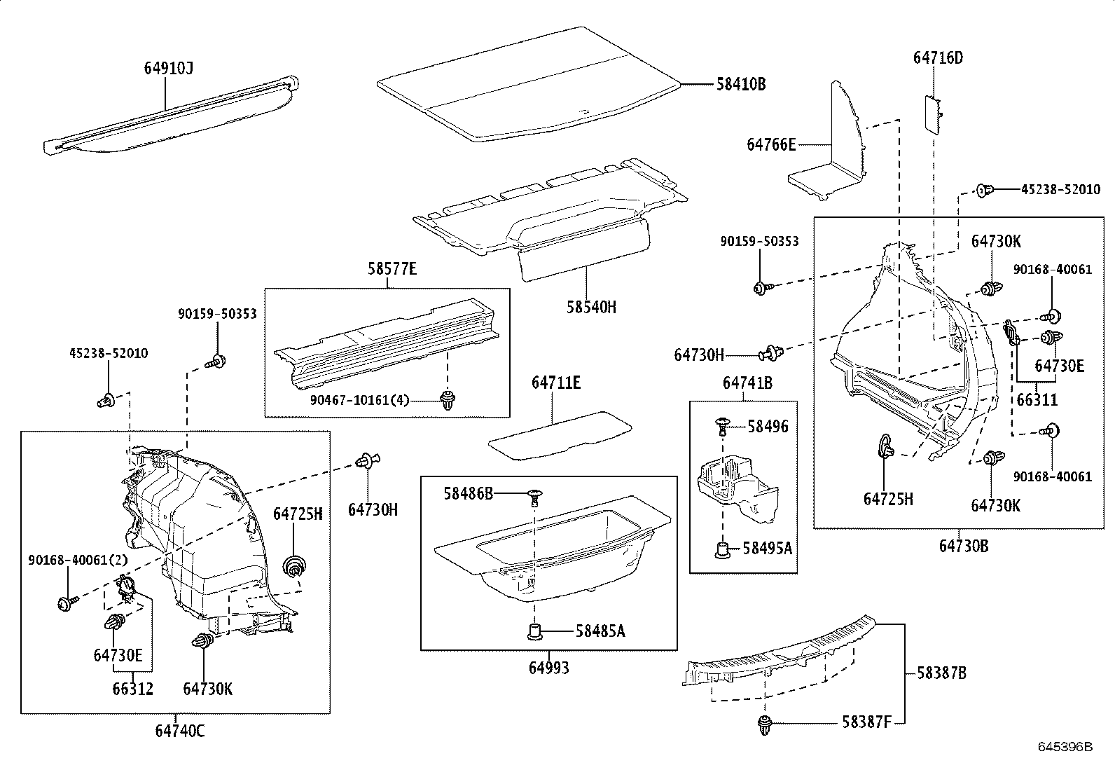 58571-42180 CARPET, REAR FLOOR product image