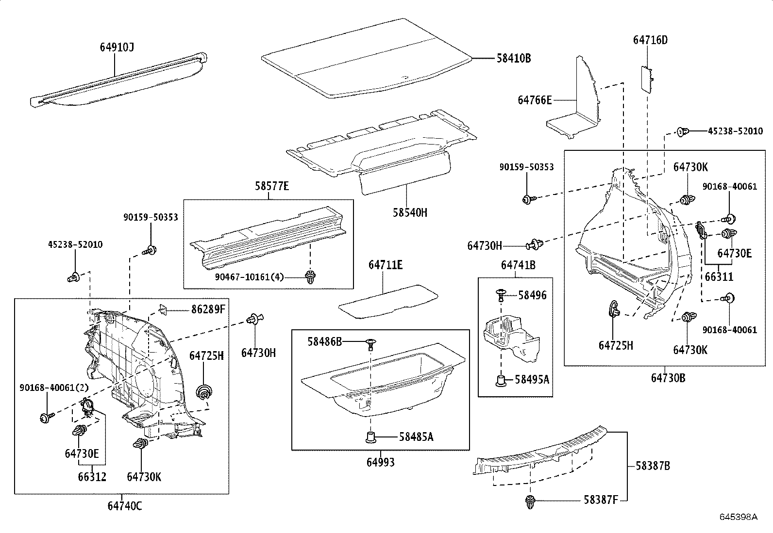 58571-42180 CARPET, REAR FLOOR product image