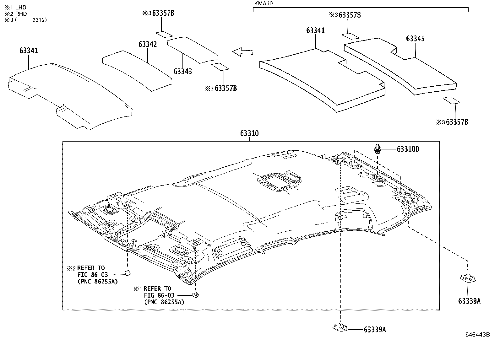 63346-76010 PAD, ROOF SILENCER, NO.6 product image
