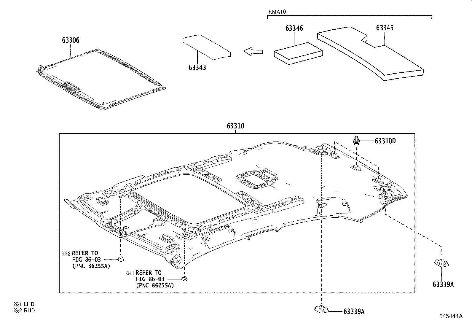 63346-76010 PAD, ROOF SILENCER, NO.6 product image