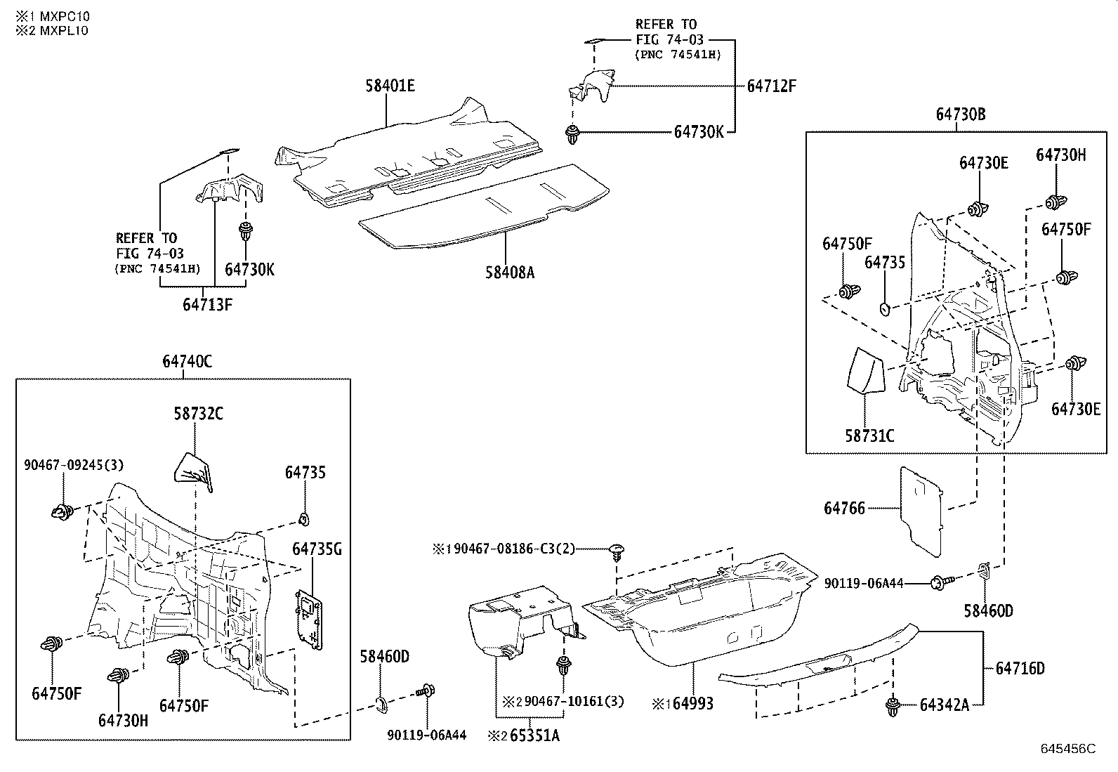 64993-52270 BOX, DECK FLOOR, REAR product image
