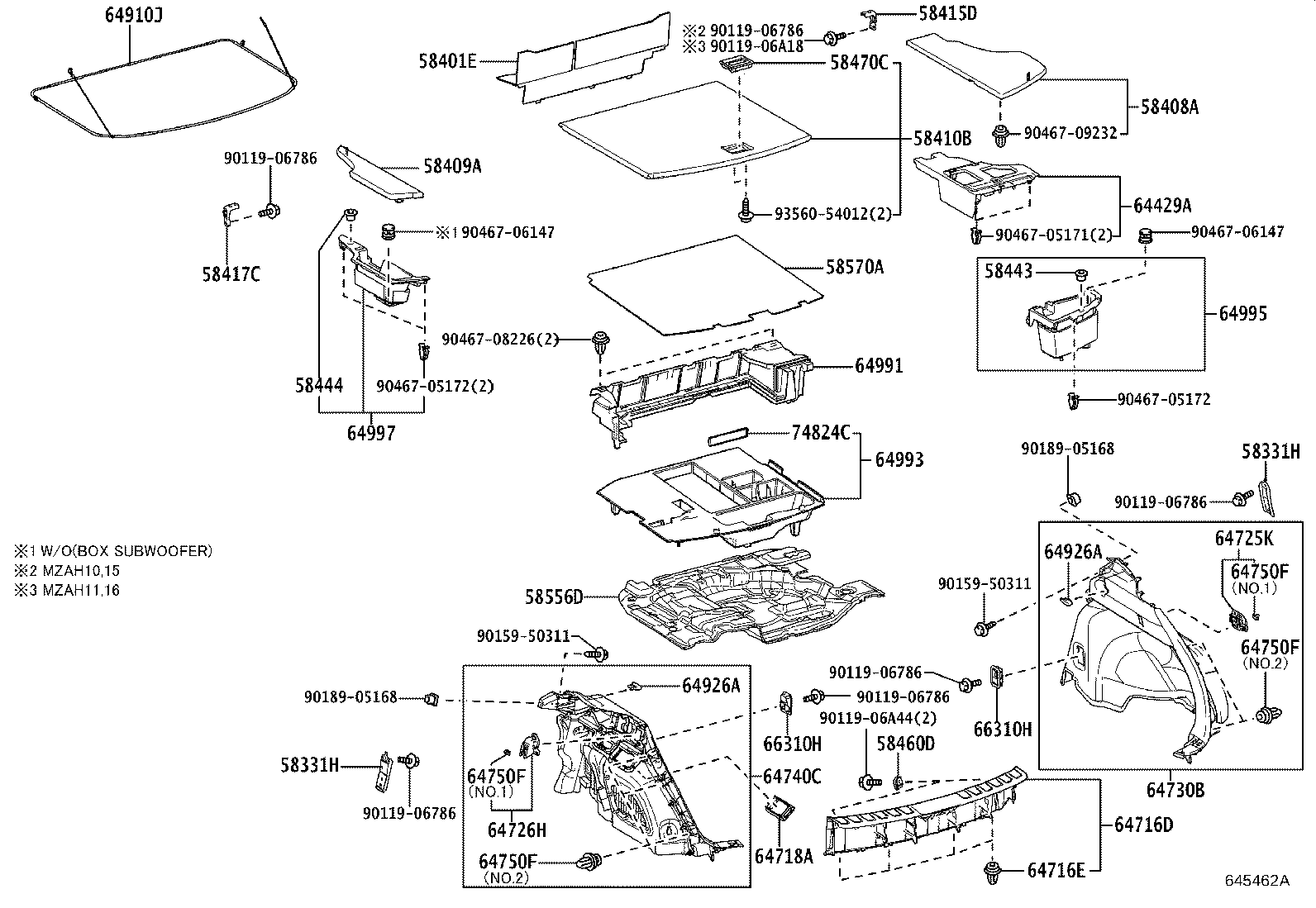 Toyota 58410-76050-C0 BOARD ASSY, DECK