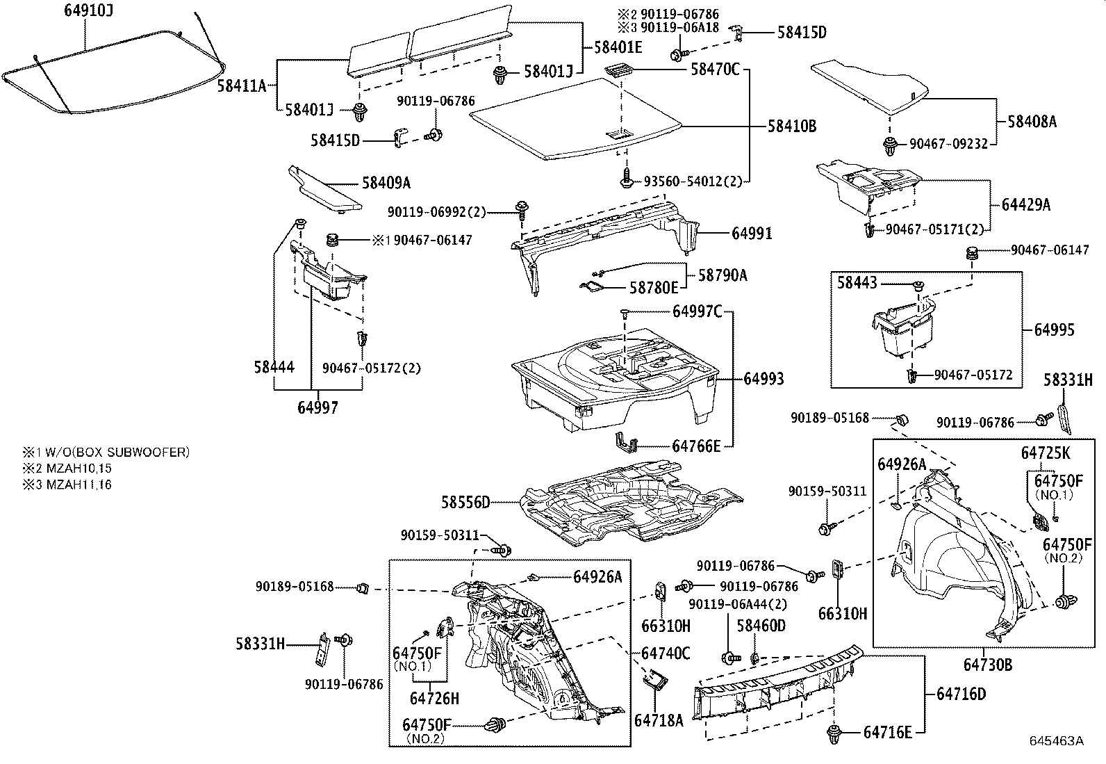 64742-76040 BOX, DECK SIDE TRIM, LH product image