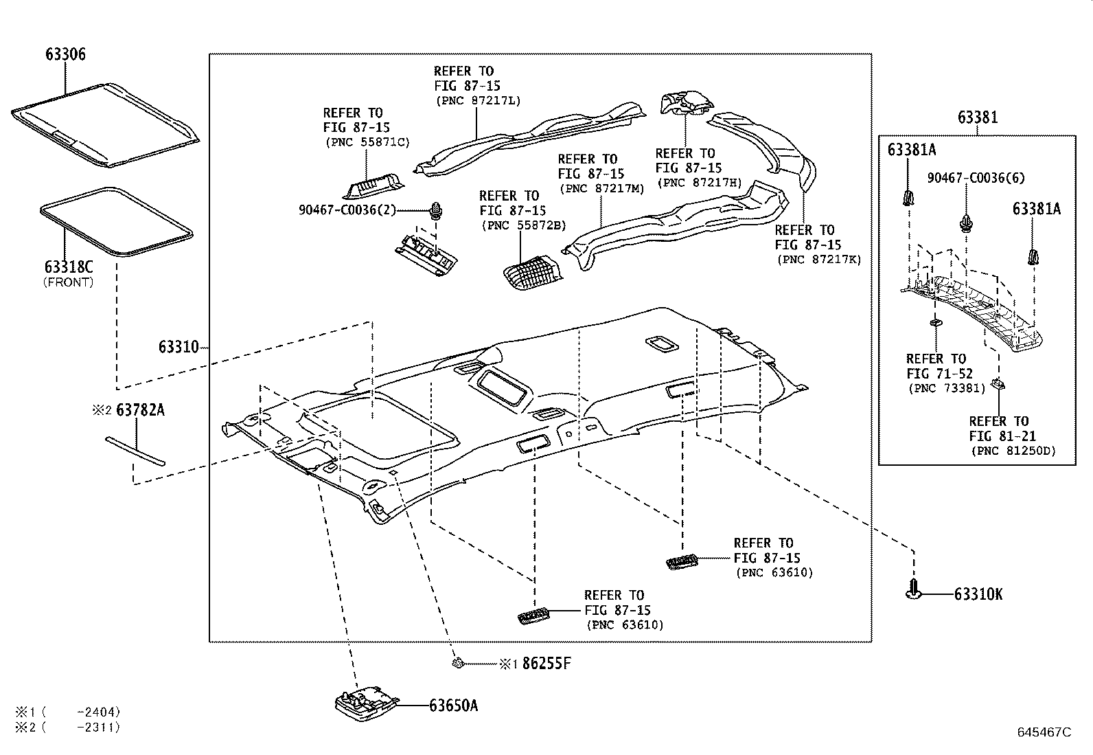 63388-08030-B0 COVER, ROOF HEADLINING HOLDER product image