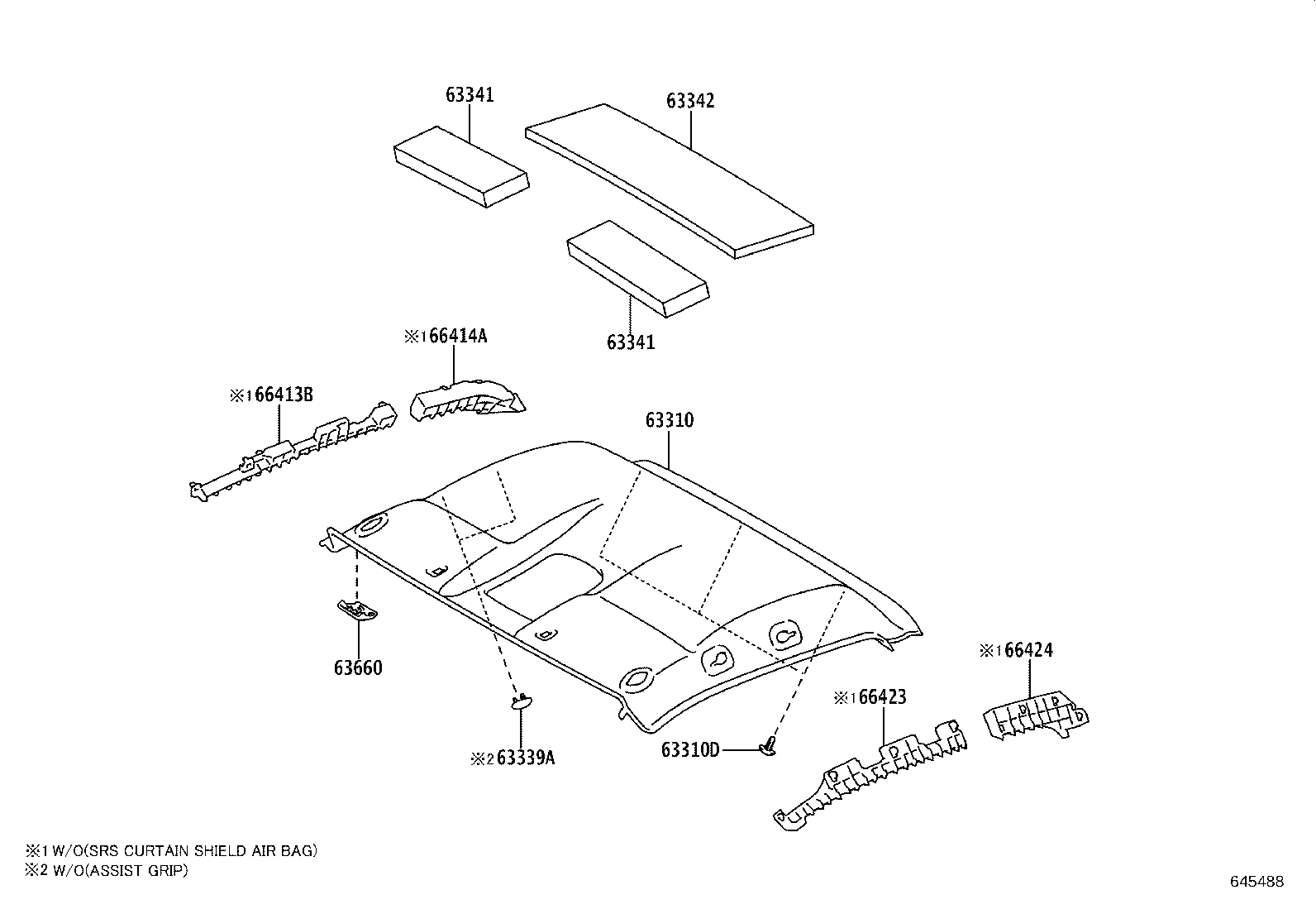 63310-0KB21-B0 HEADLINING ASSY, ROOF product image