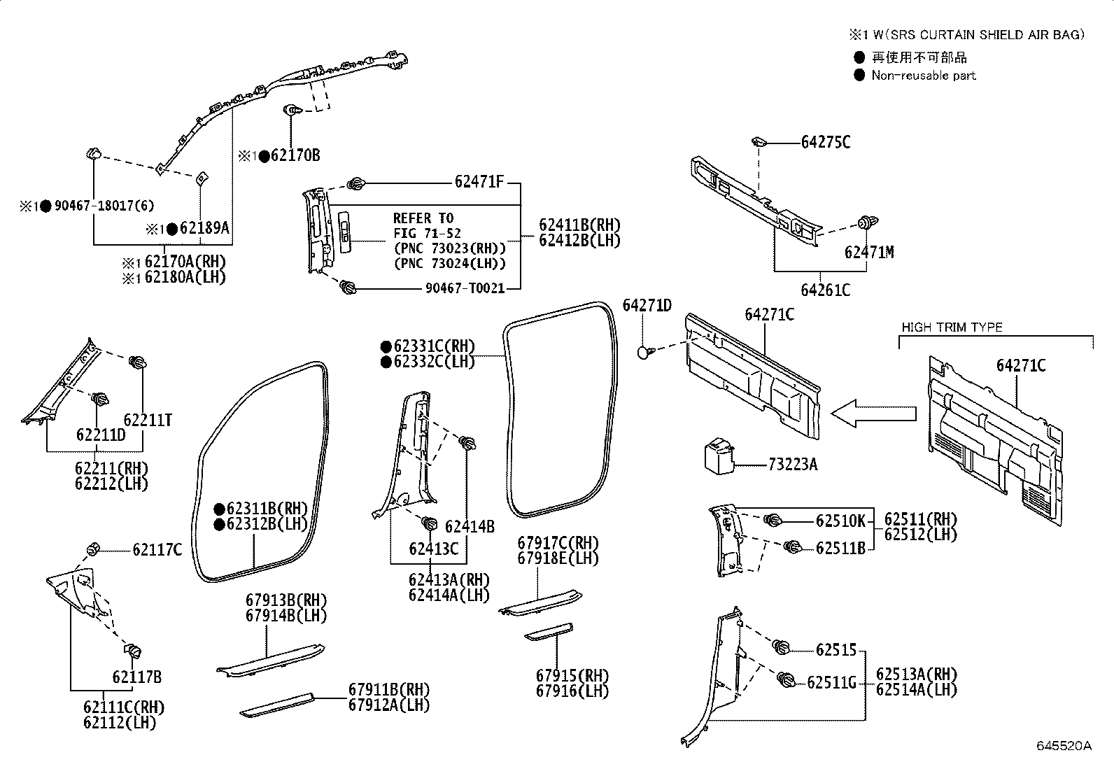 62513-0K111-C0 PANEL, QUARTER TRIM, LOWER RH product image