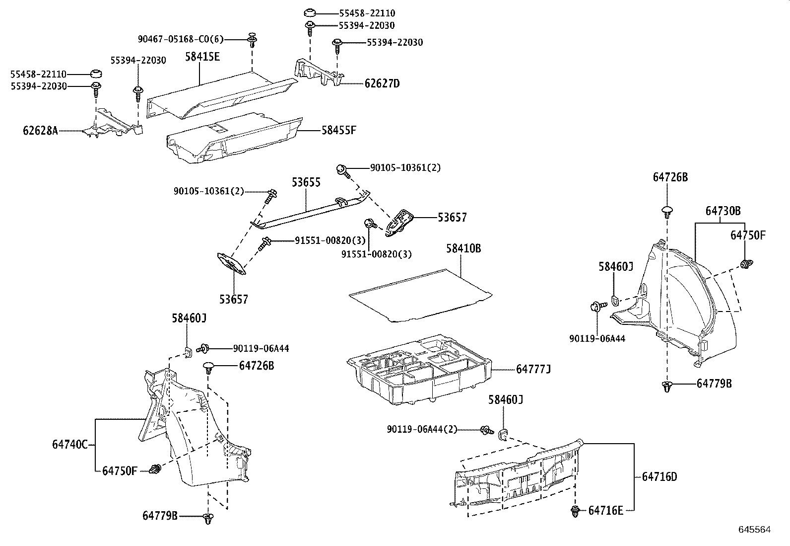 64376-12040 SPACER, PACKAGE TRAY TRIM, NO.2 product image