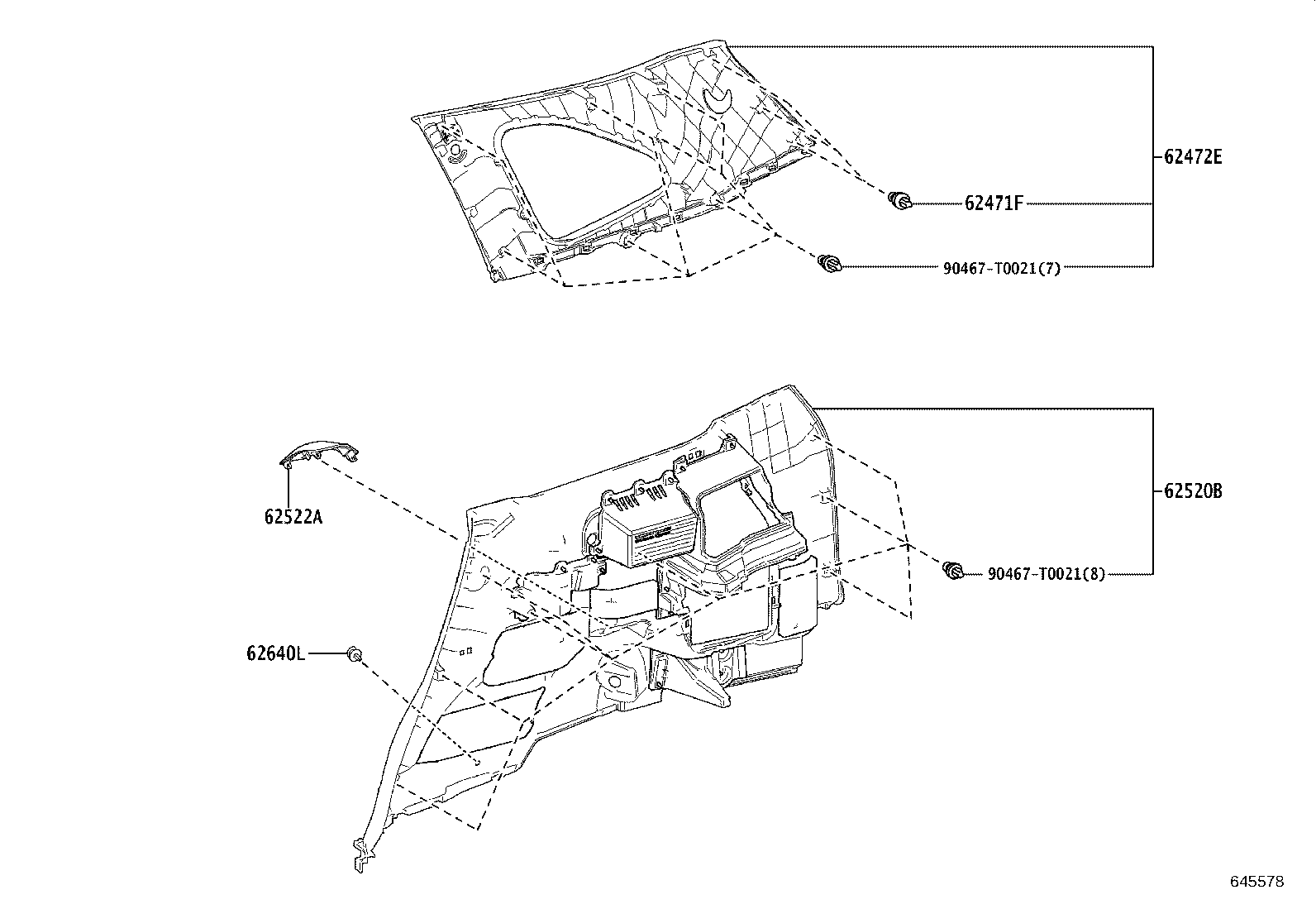 62180-VT020 AIR BAG ASSY, CURTAIN SHIELD, LH product image