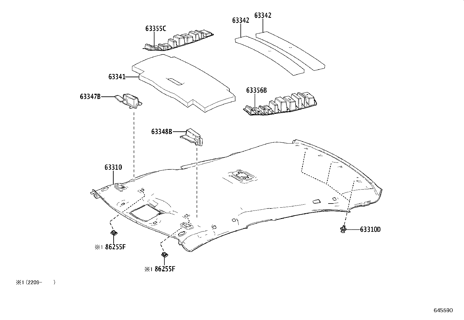 63347-12050 PAD, ROOF SIDE RAIL SILENCER, RH product image