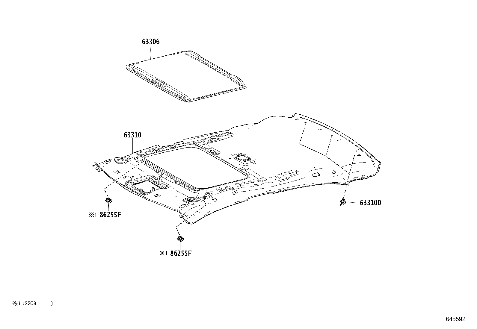 63347-12050 PAD, ROOF SIDE RAIL SILENCER, RH product image