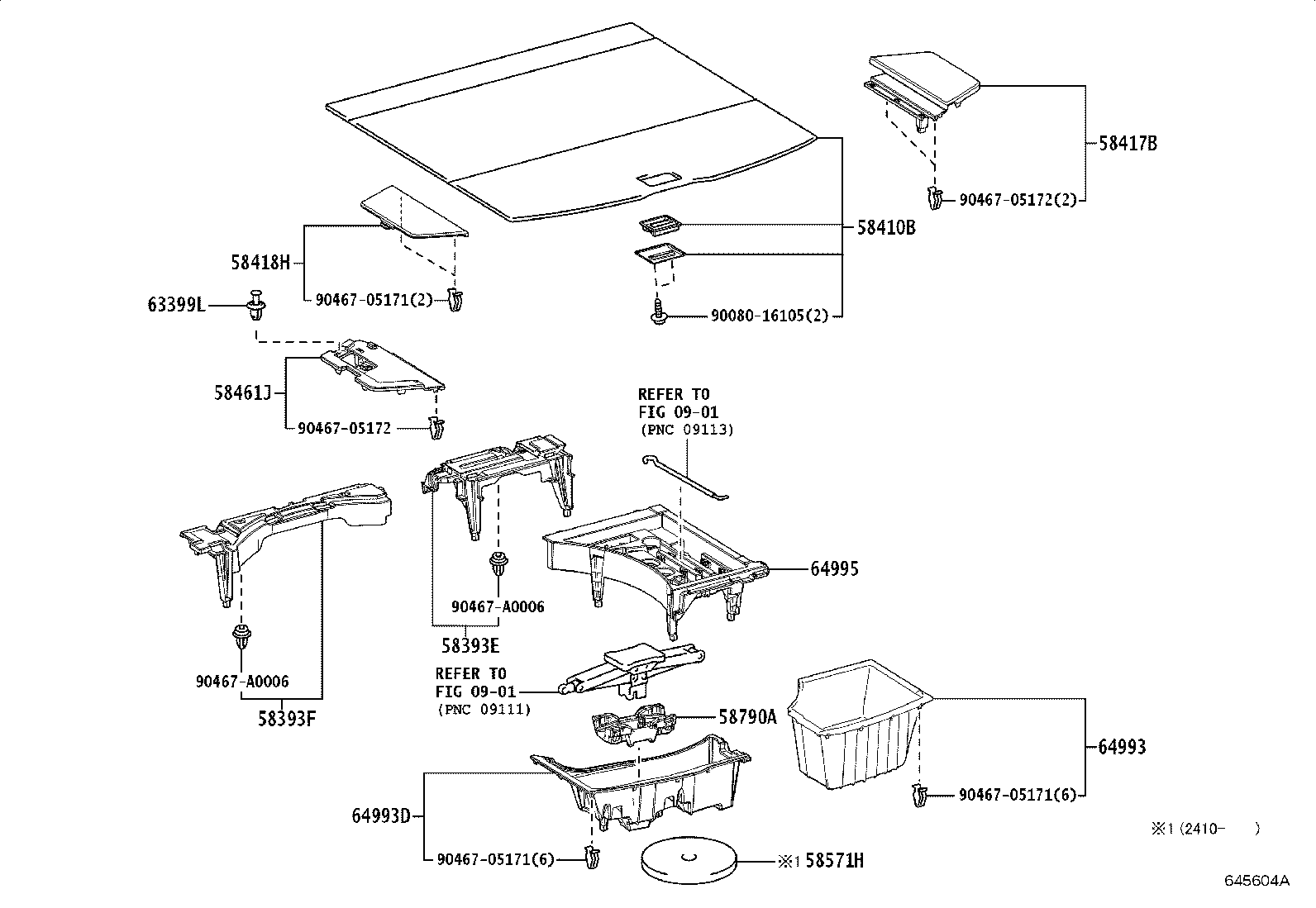 Toyota 67935-YY070 PLATE, REAR FLOOR FINISH