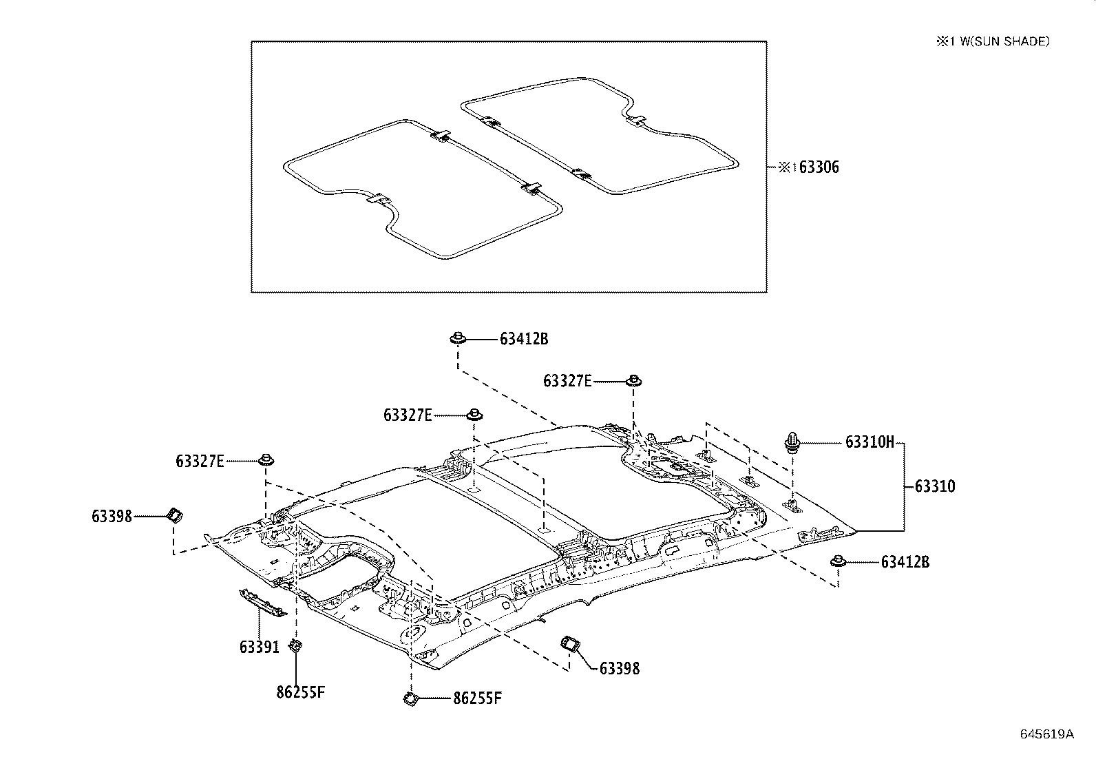 63306-46030 TRIM SUB-ASSY, SUNSHADE product image