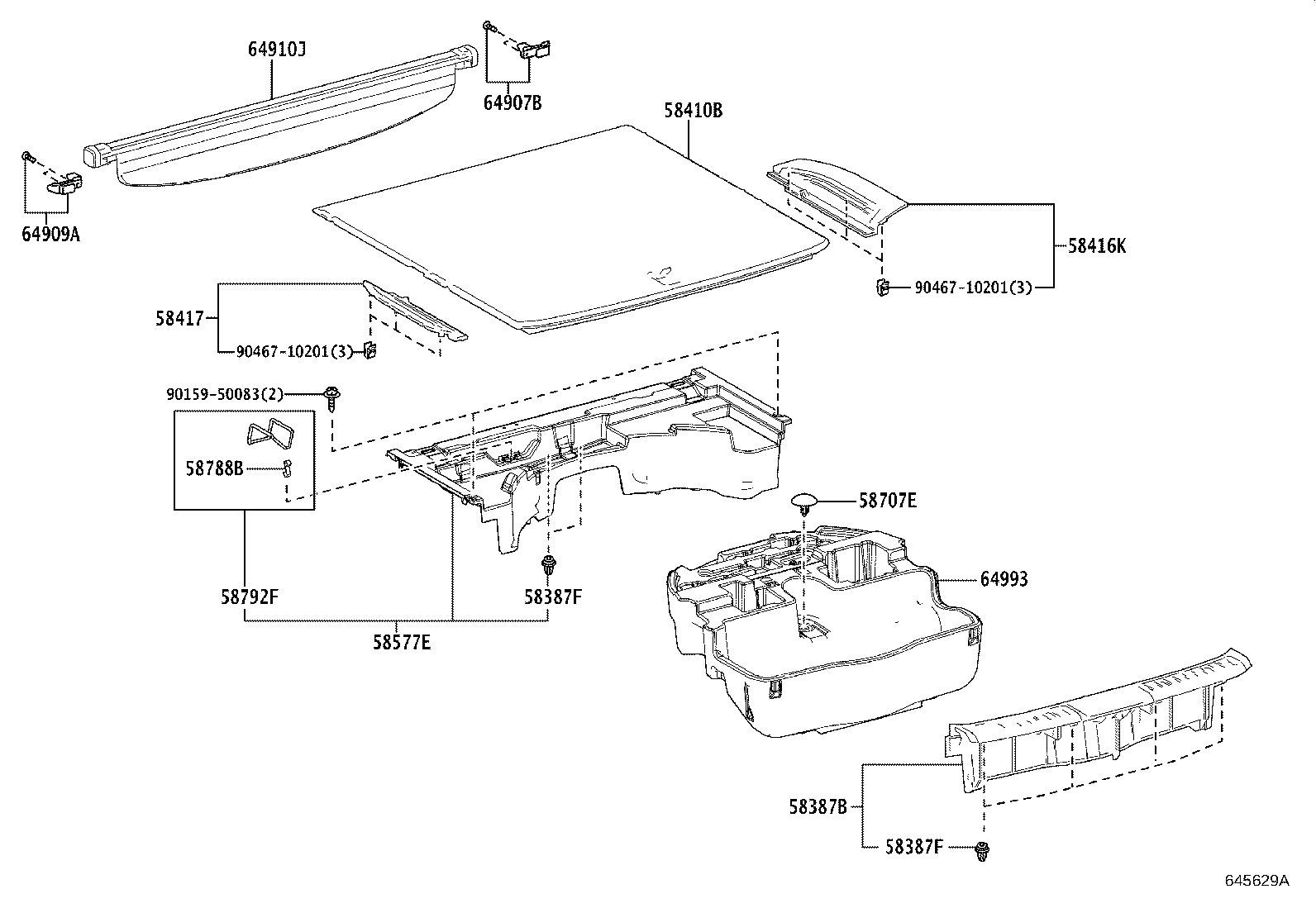 64779-48091 TRAY, SPARE WHEEL COVER product image