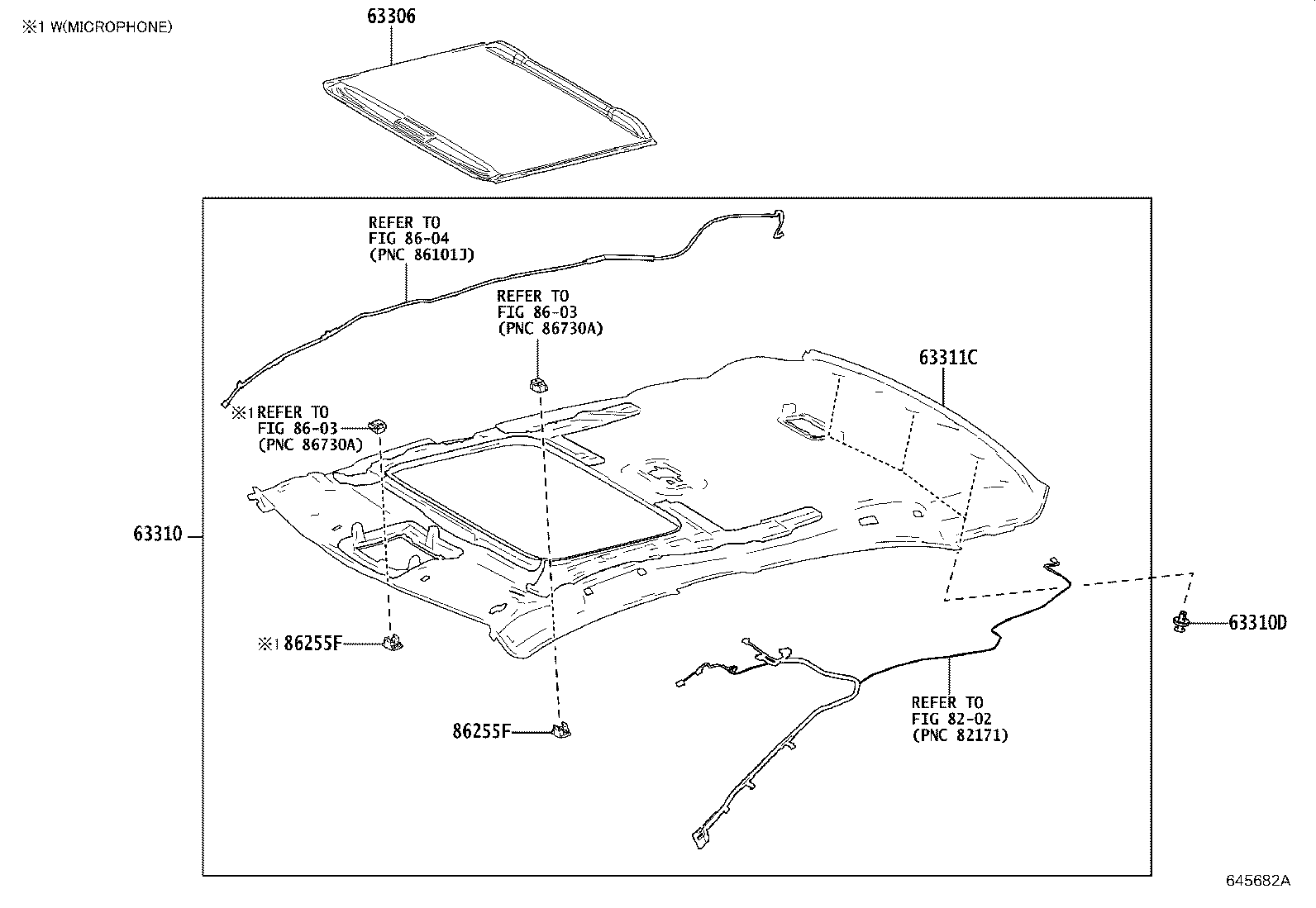 63311-02130-A1 HEADLINING, ROOF product image