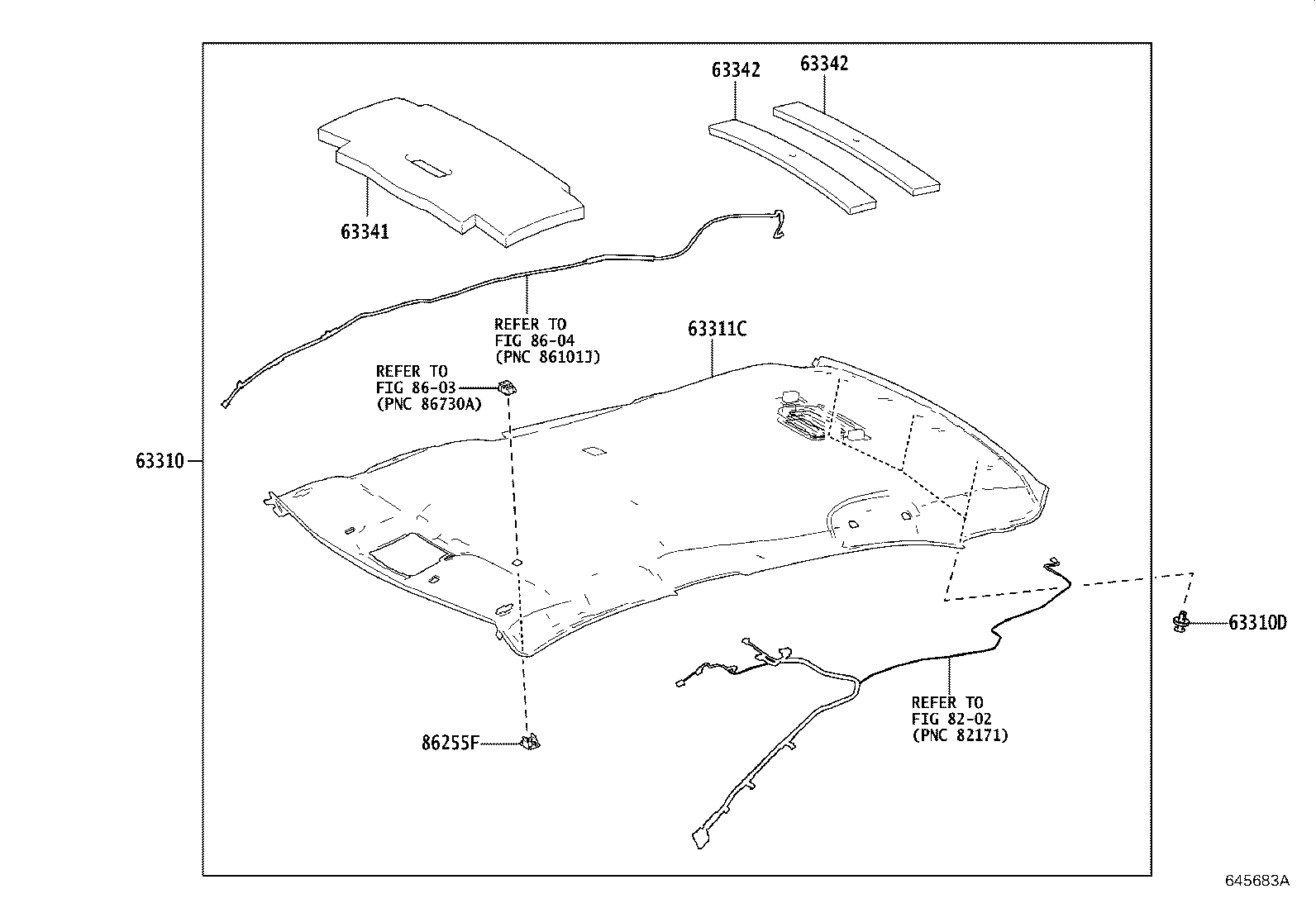 63311-02130-A1 HEADLINING, ROOF product image