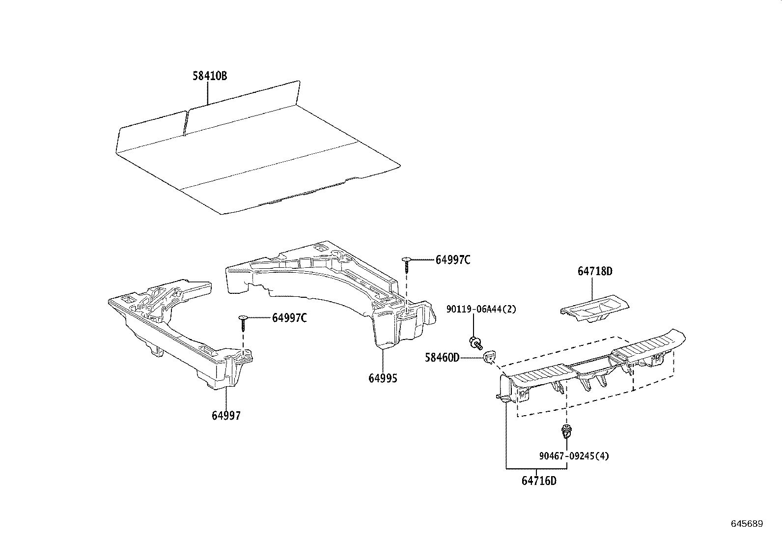 64995-47110 BOX, DECK FLOOR, RH product image