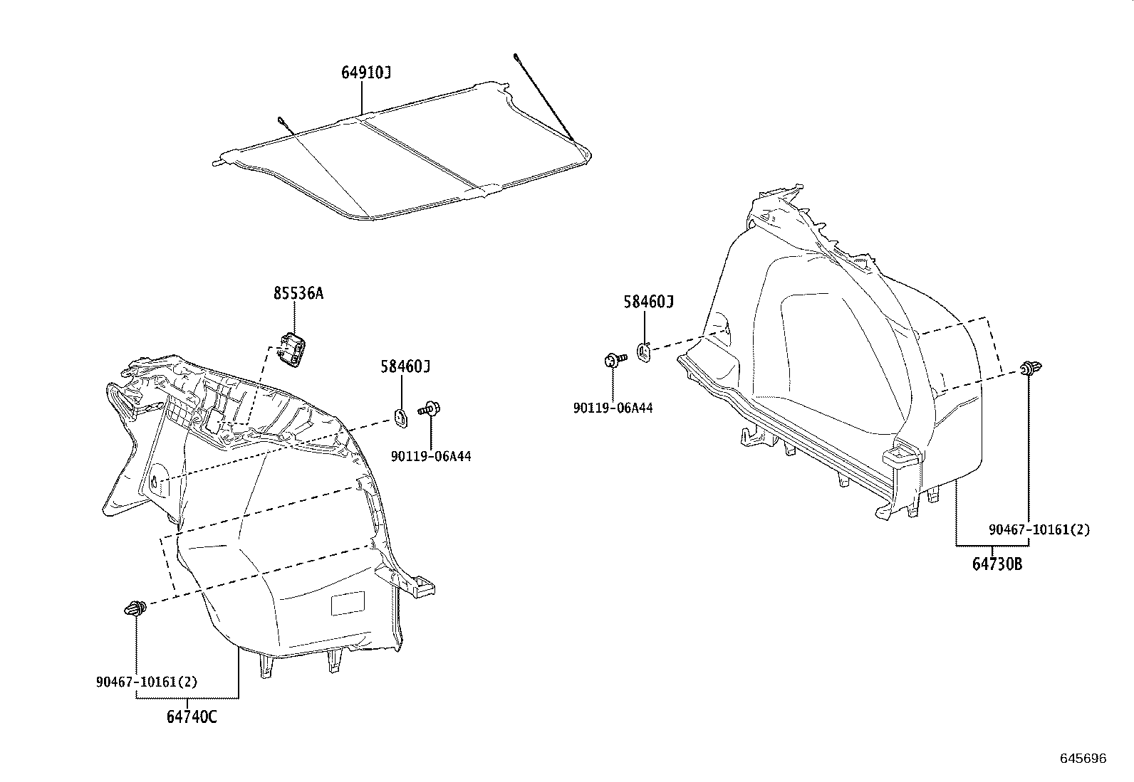 64997-47100 BOX, DECK FLOOR, LH product image